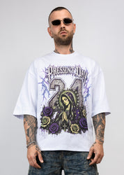 T-Shirt Oversize Present Day 24 con brillantini