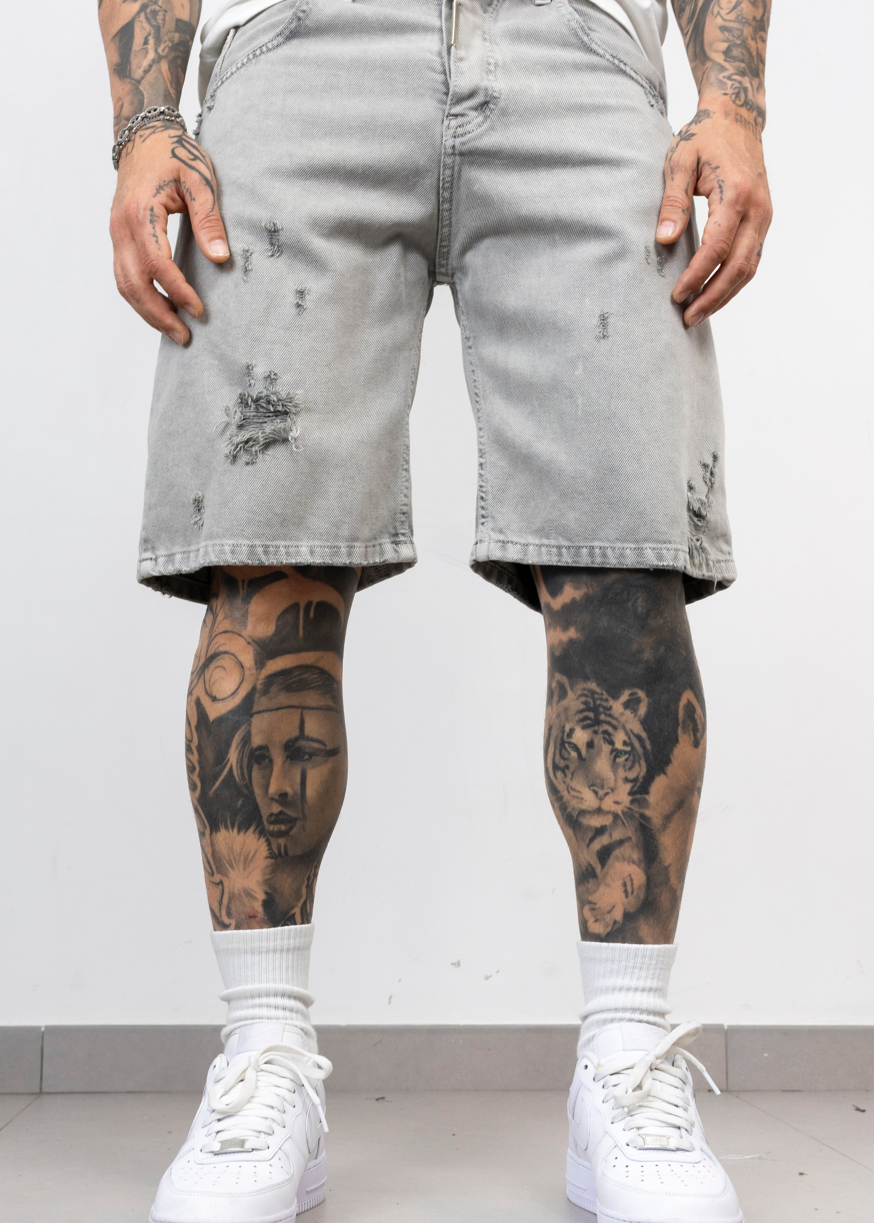 Bermuda Denim Destroyed