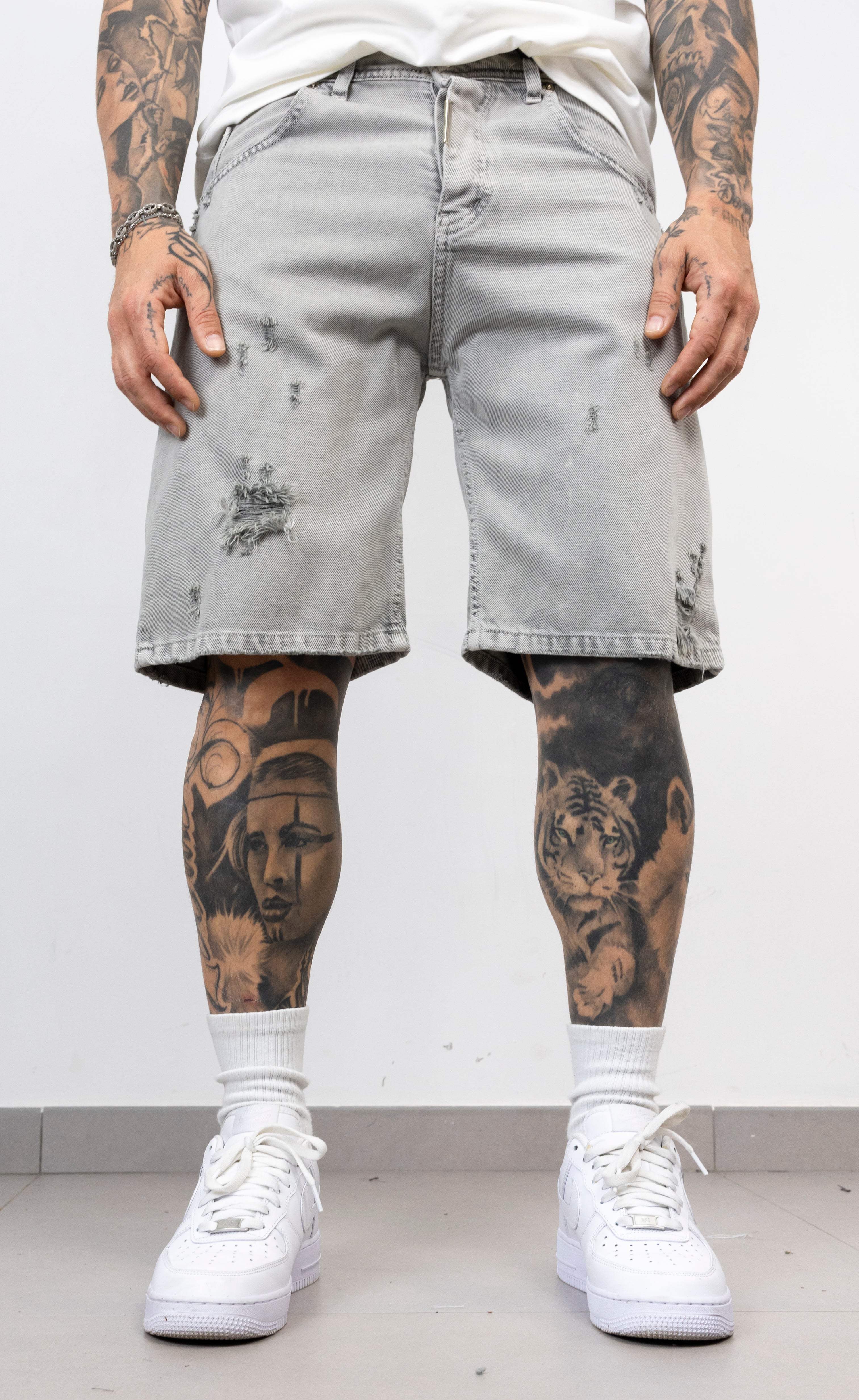 Bermuda Denim Destroyed