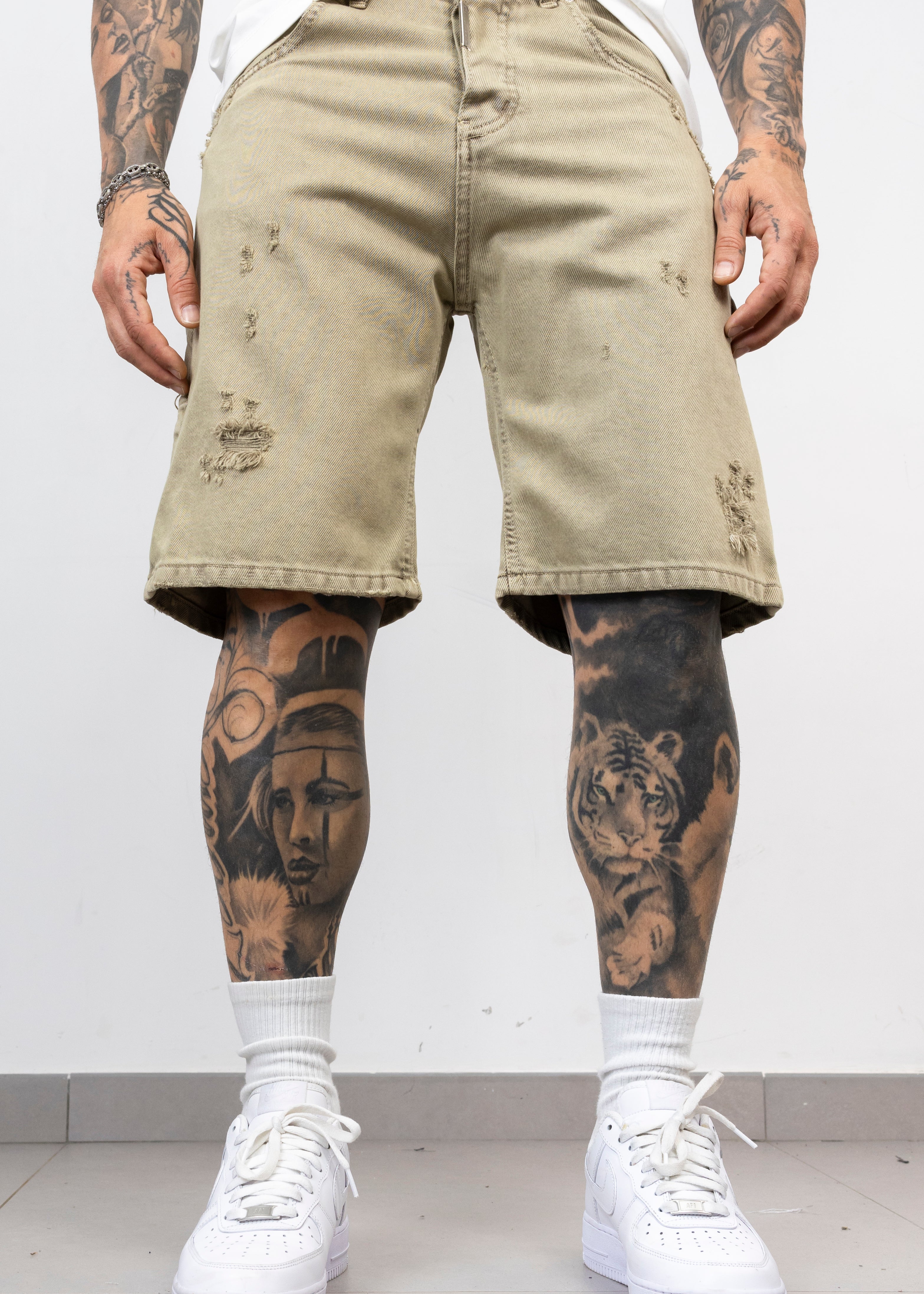 Bermuda Denim Destroyed