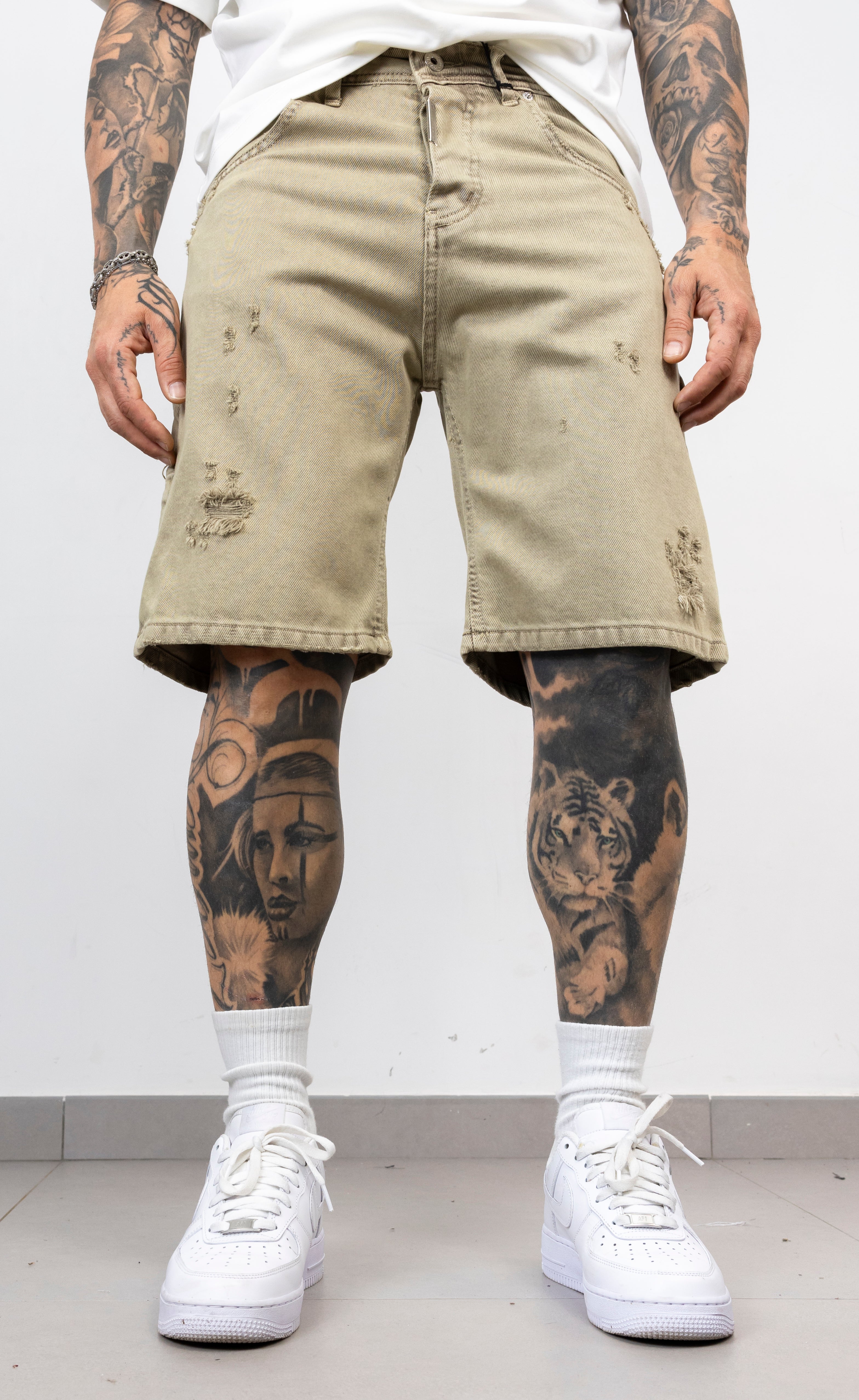 Bermuda Denim Destroyed