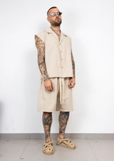 Coordinato camicia smanicate e bermuda