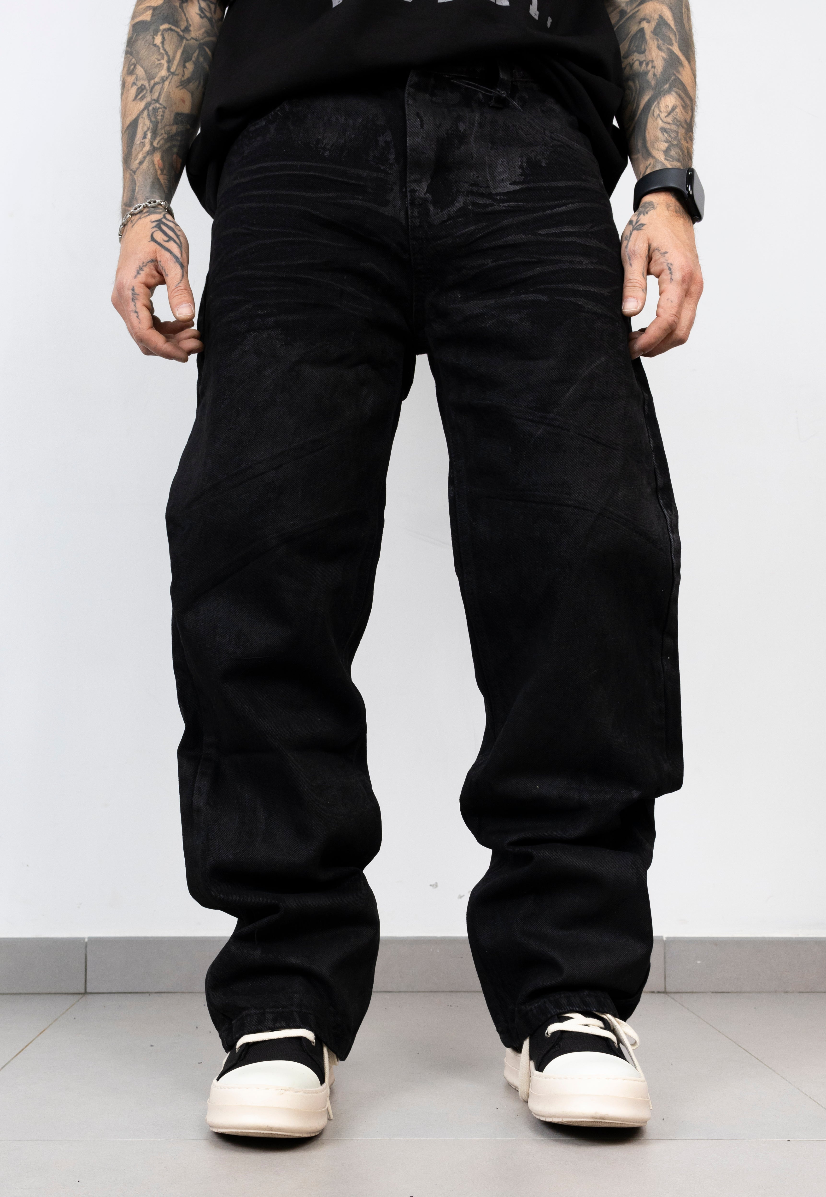 Baggy spalmato verniciato black