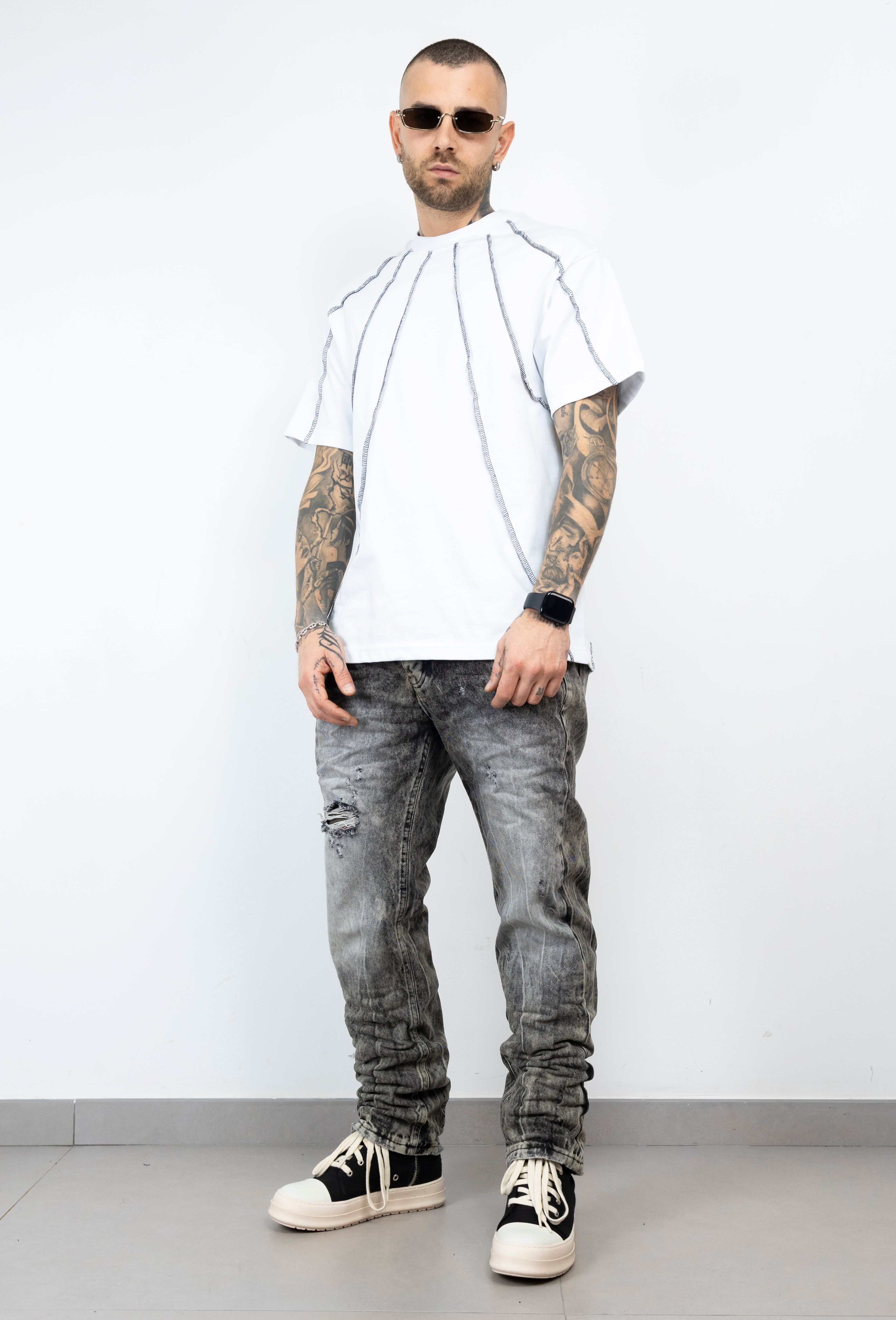 t-shirt cuciture contrast PD