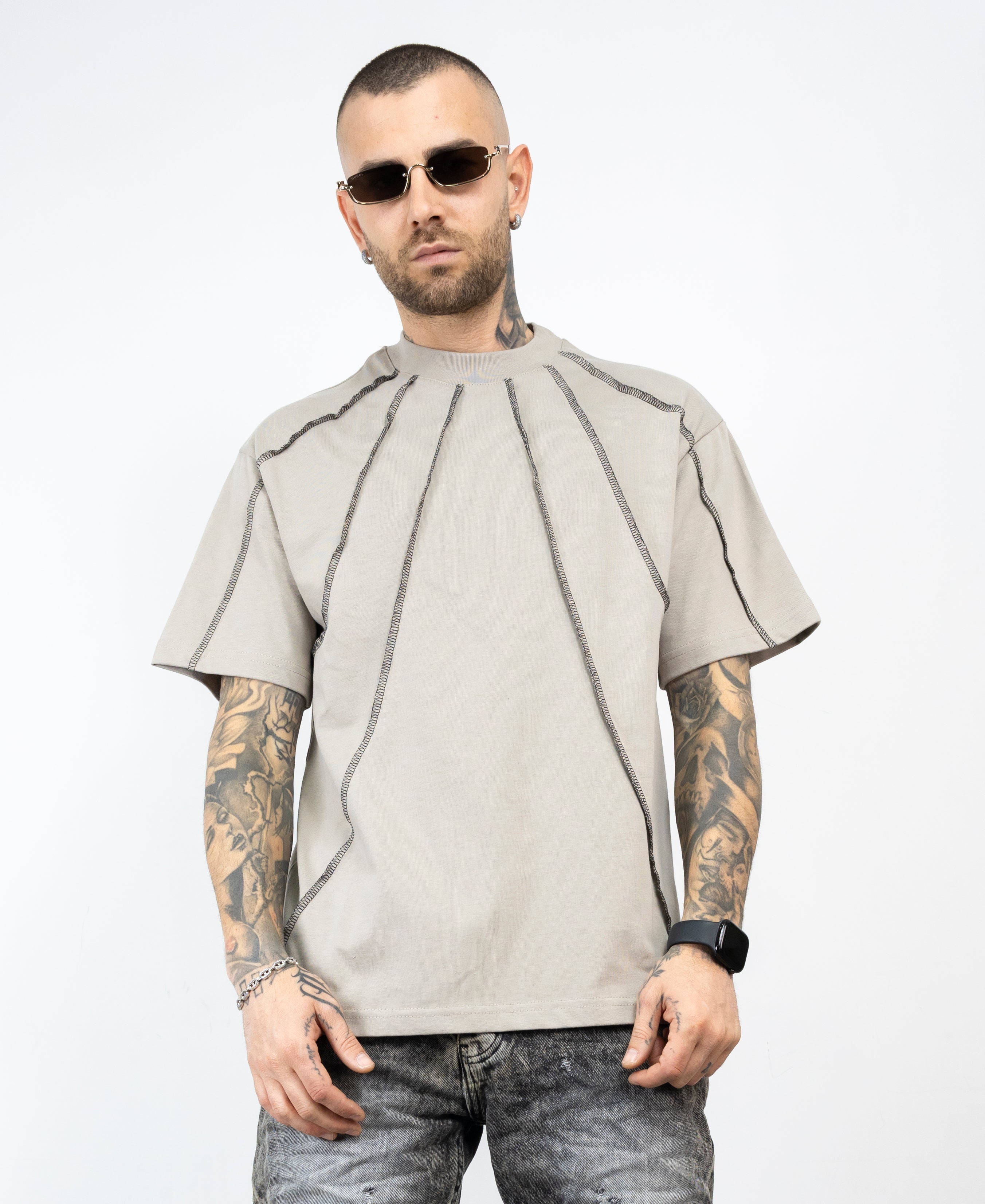 t-shirt cuciture contrast PD