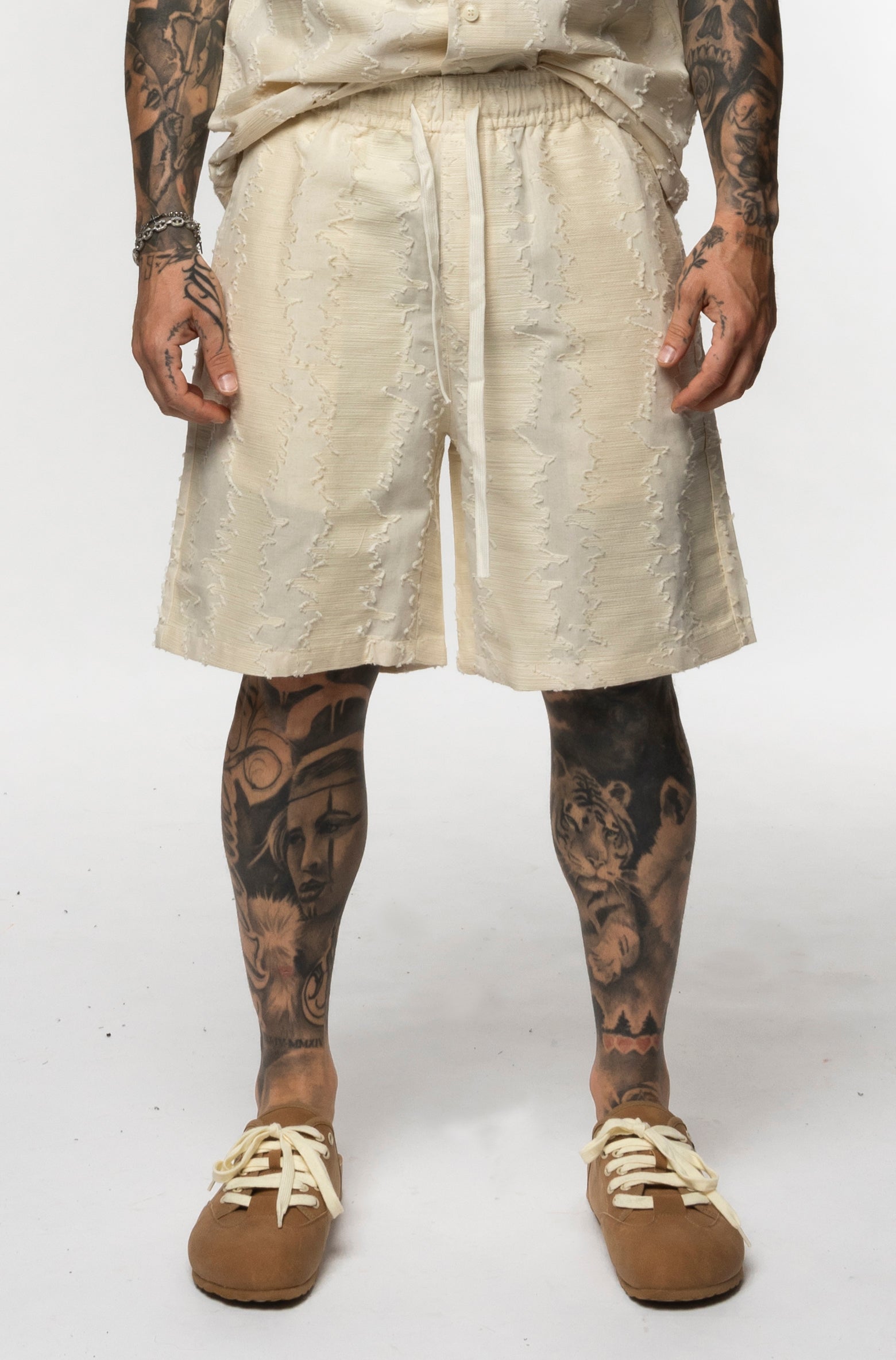 Coordinato in lino camicia e bermuda