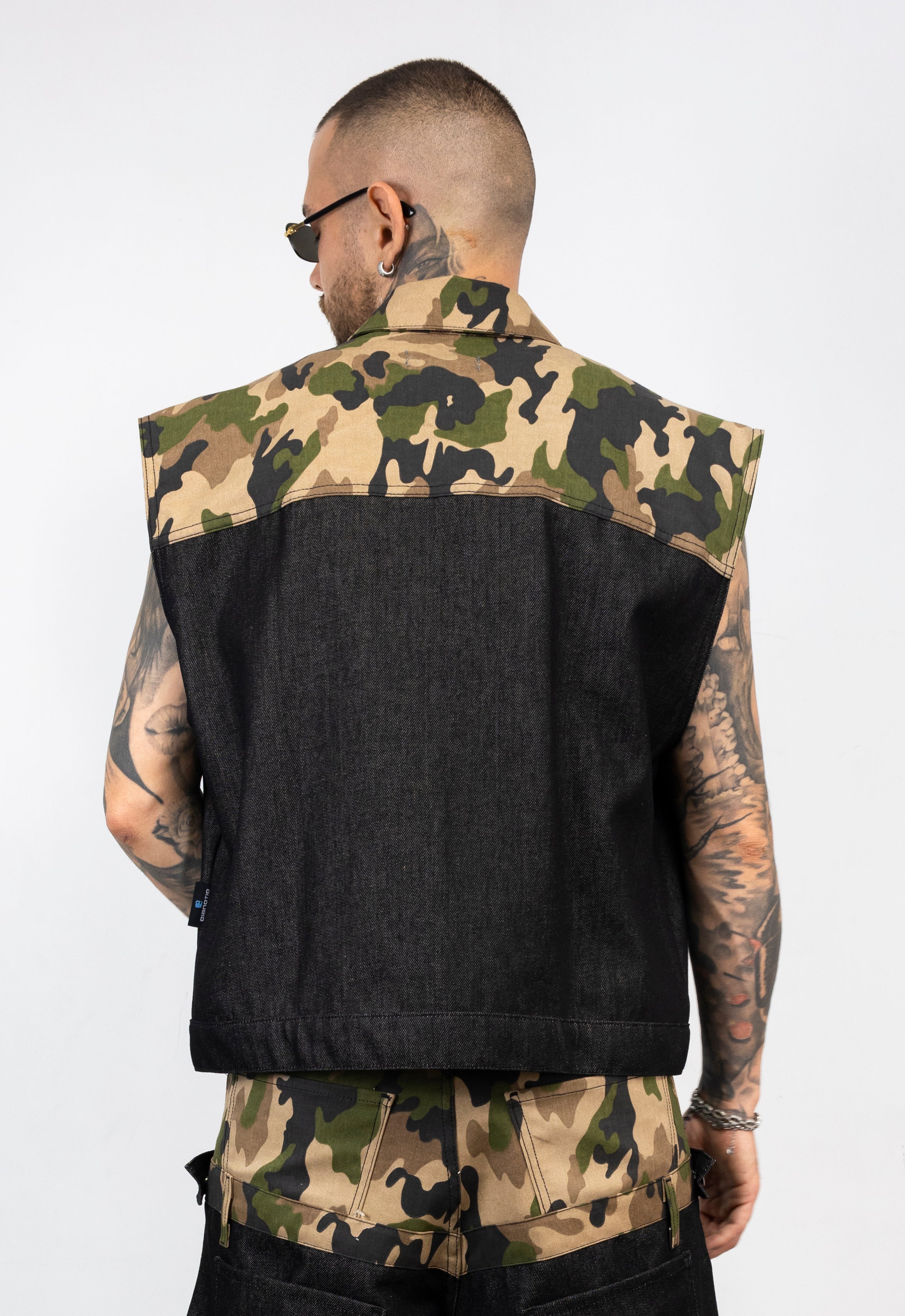 Coordinato Denim & Camouflage giromanica