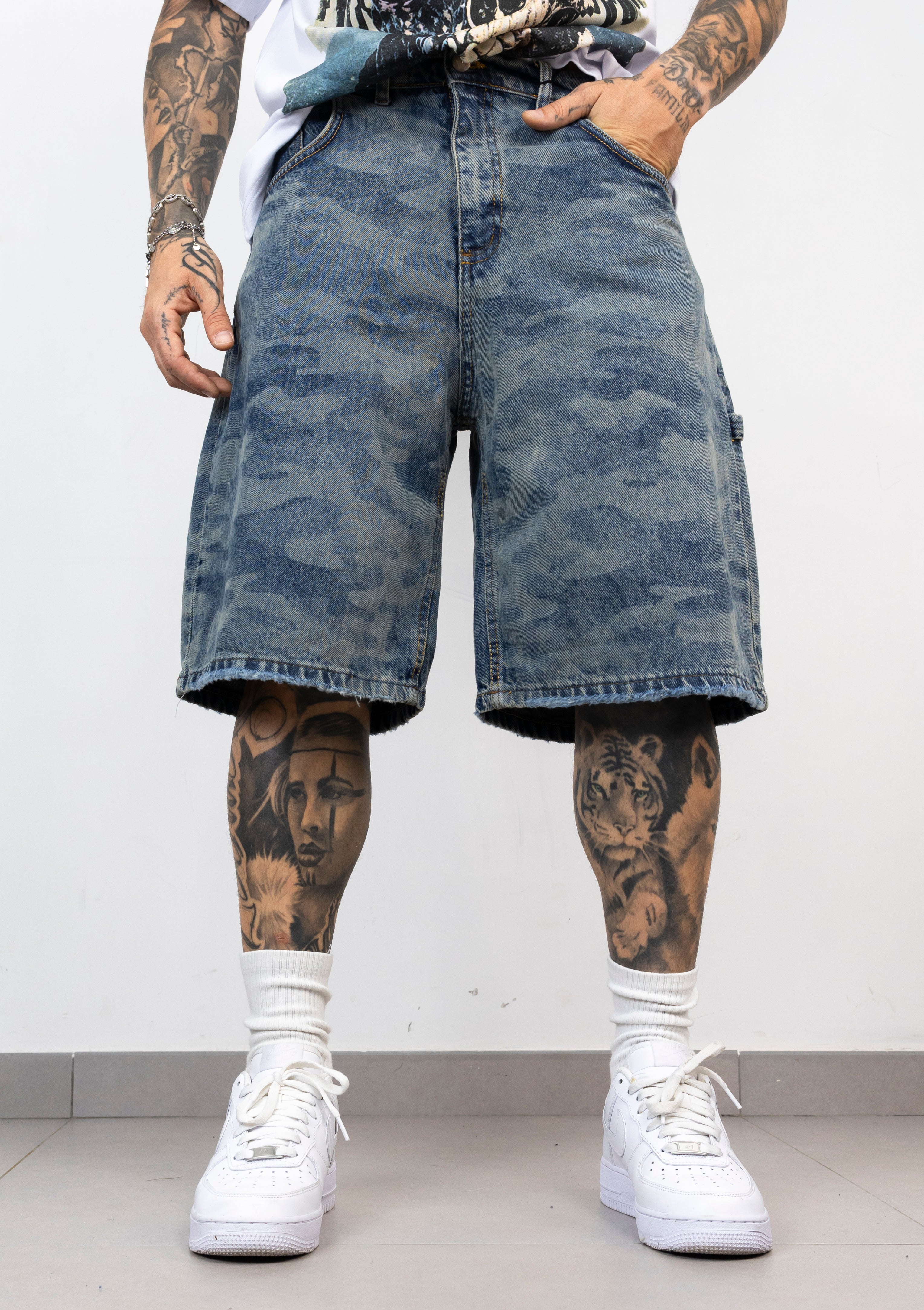Bermuda Denim Cargo Camo present day