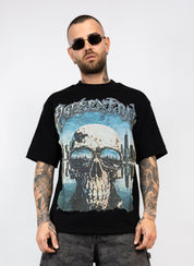 T-Shirt Oversize Present Day Skull Graphic