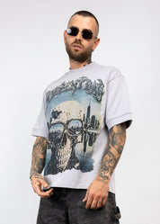 T-Shirt Oversize Present Day Skull Graphic