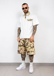 Coordinato Polo Oversize e Bermuda Camouflage