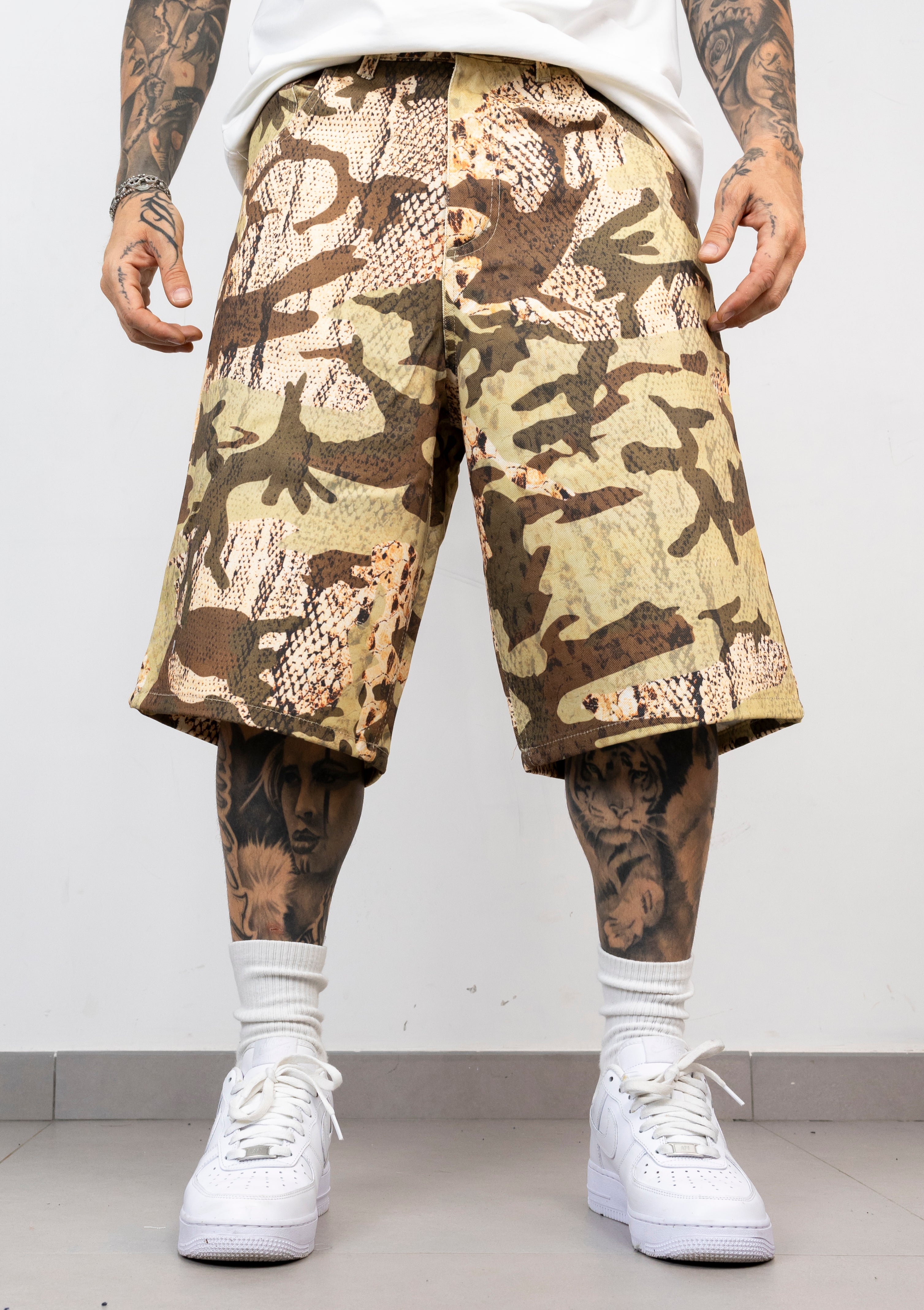 Coordinato Polo Oversize e Bermuda Camouflage