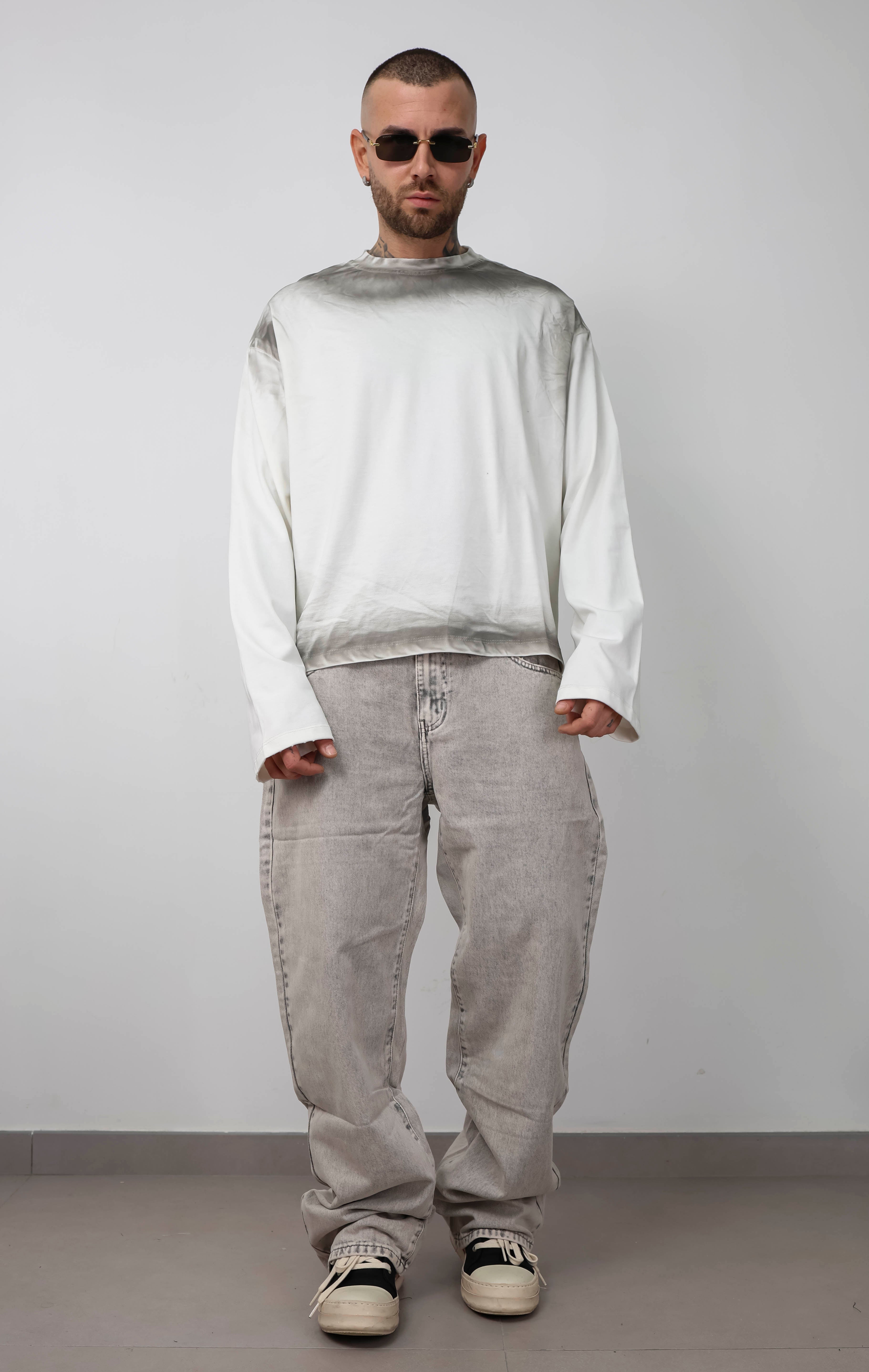 T-shirt long sleeve sfumata