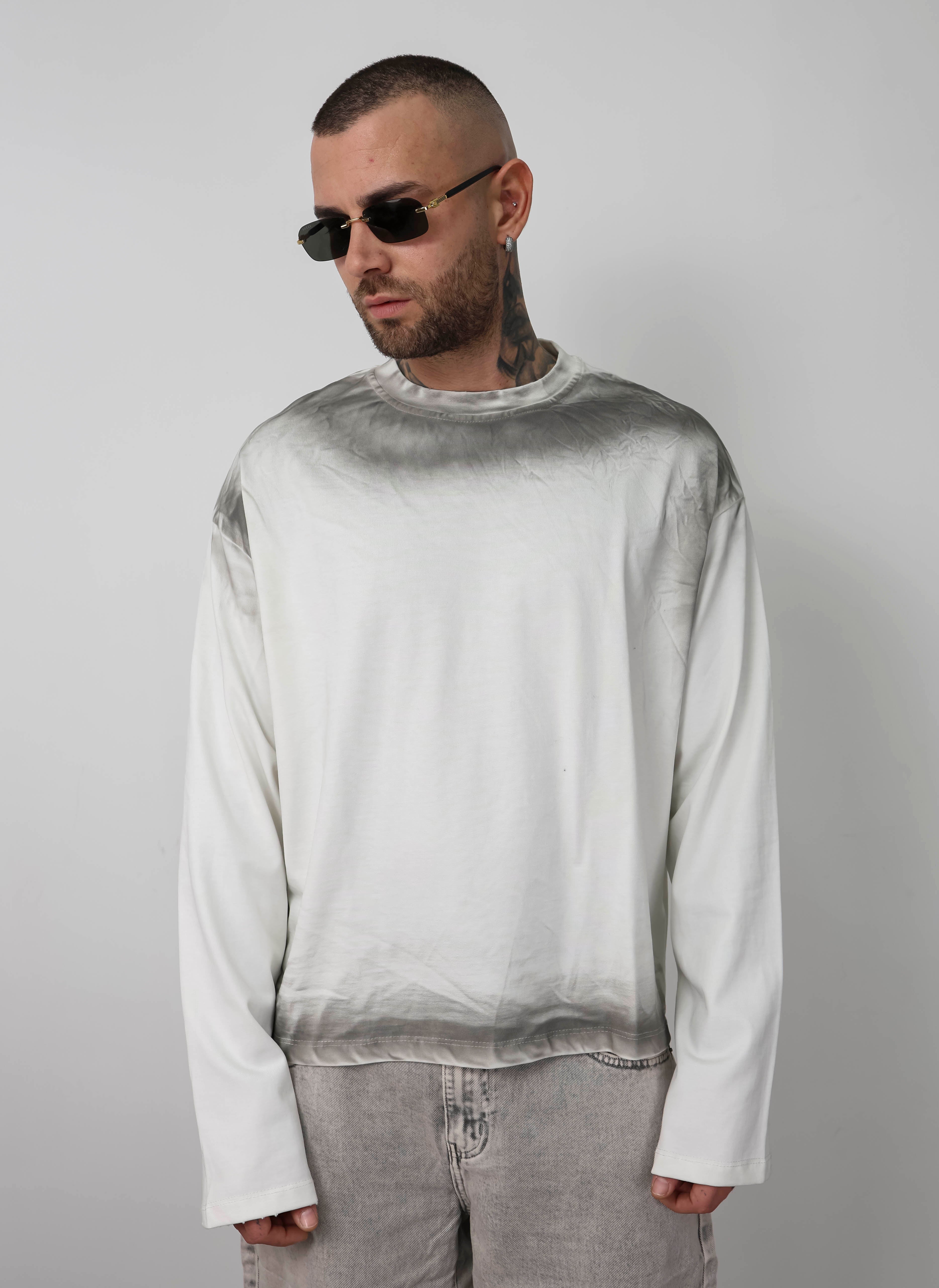 T-shirt long sleeve sfumata