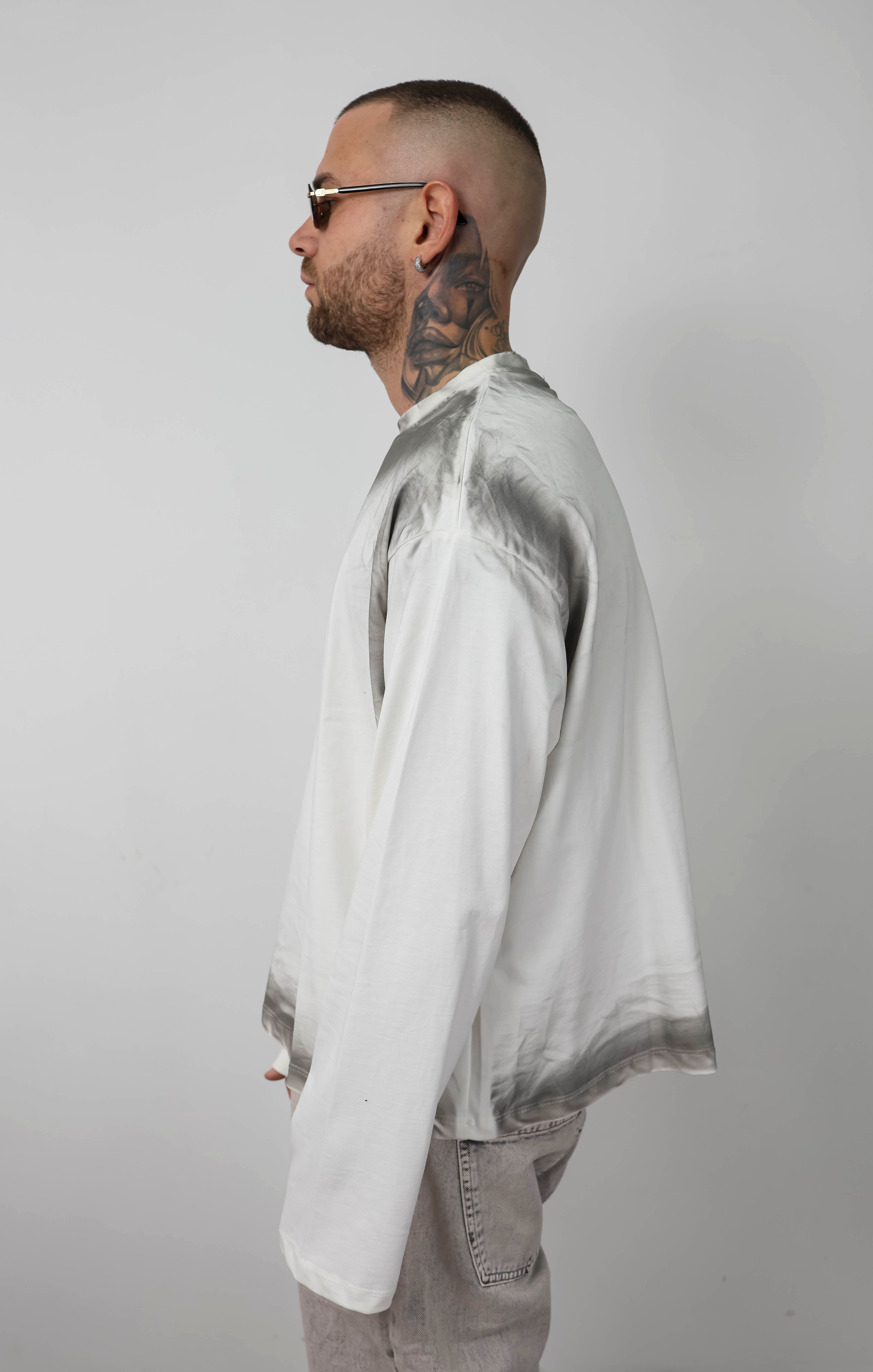 T-shirt long sleeve sfumata