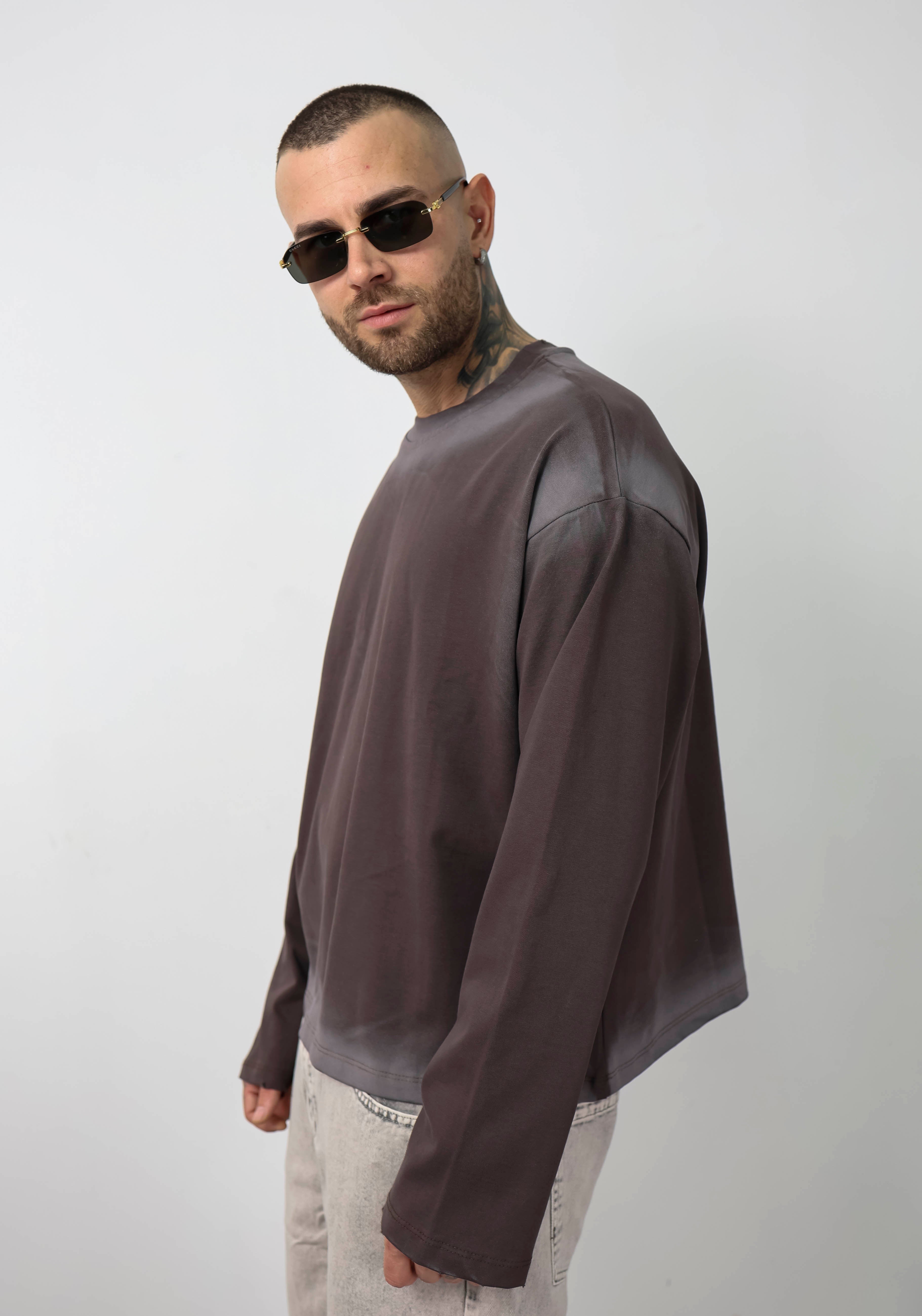 T-shirt long sleeve sfumata