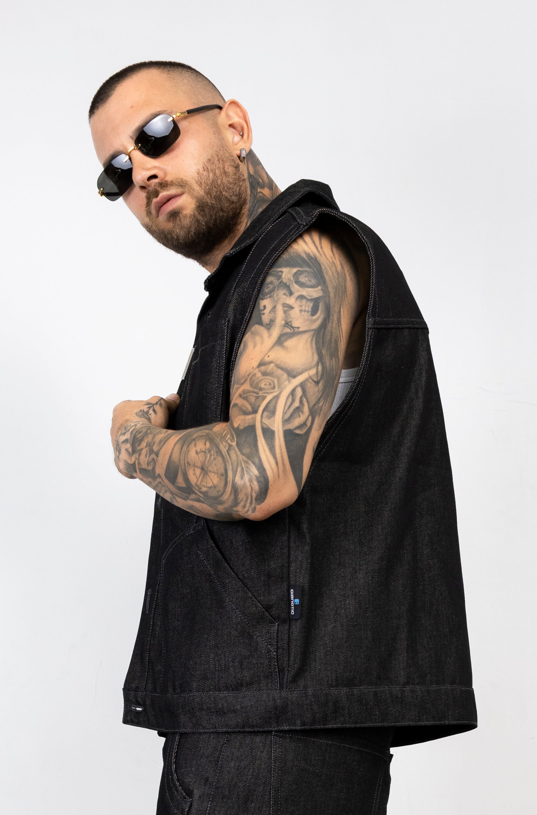 Coordinato Denim Cargo Sleeveless