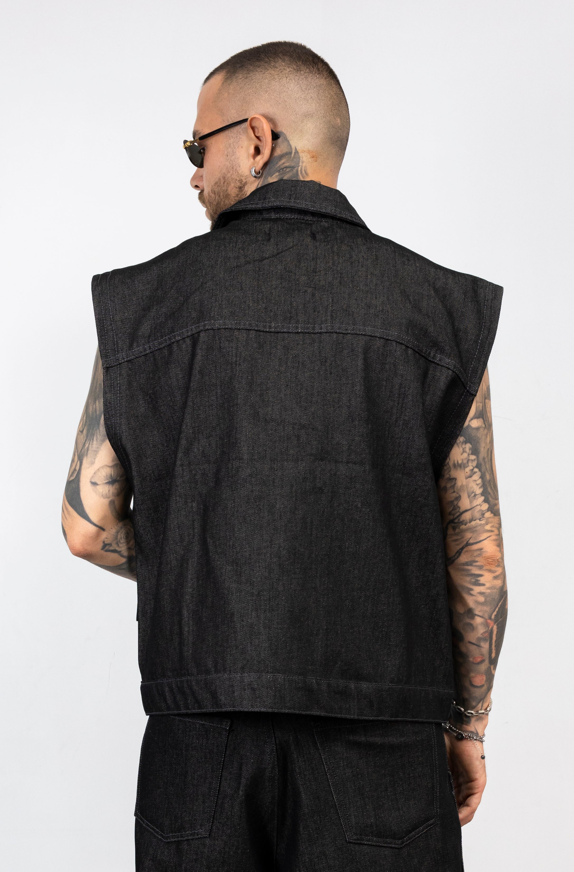 Coordinato Denim Cargo Sleeveless
