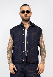 Coordinato Denim Cargo Sleeveless