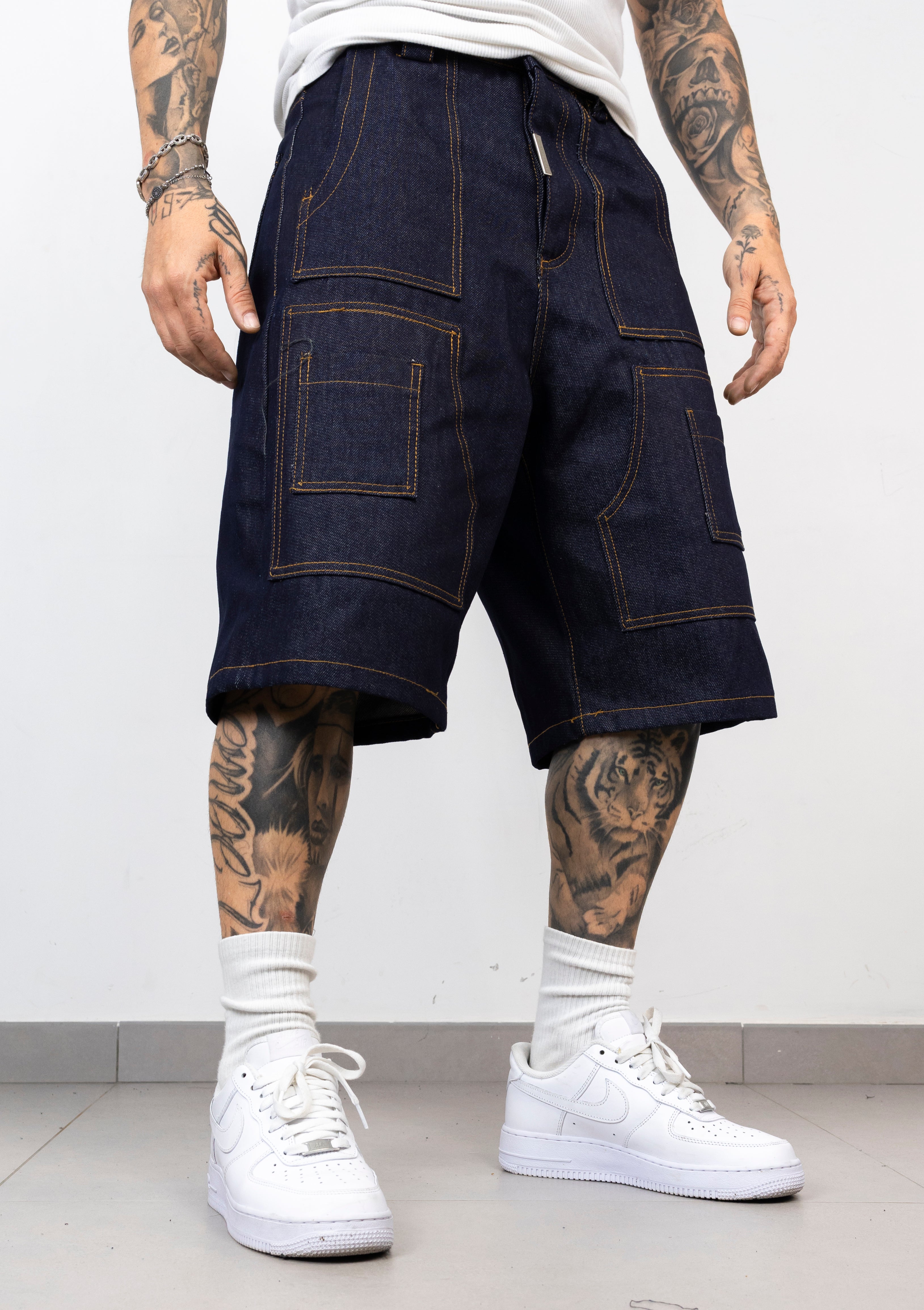 Coordinato Denim Cargo Sleeveless