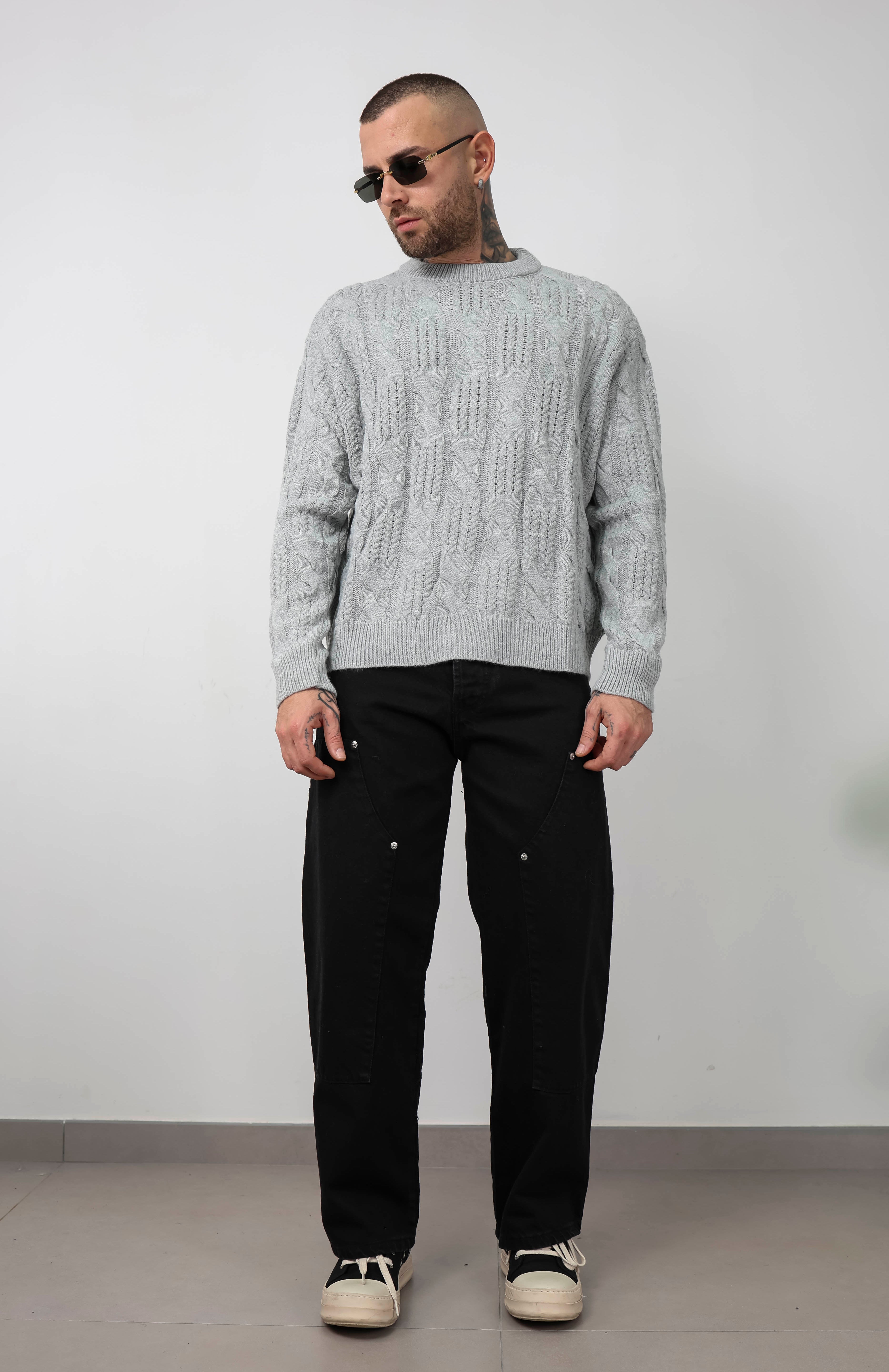 Pull regolar treccia