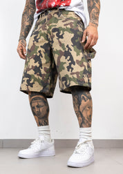 Bermuda Cargo Camouflage con Strass
