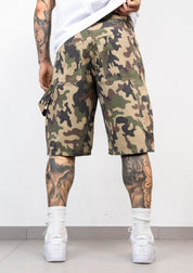 Bermuda Cargo Camouflage con Strass