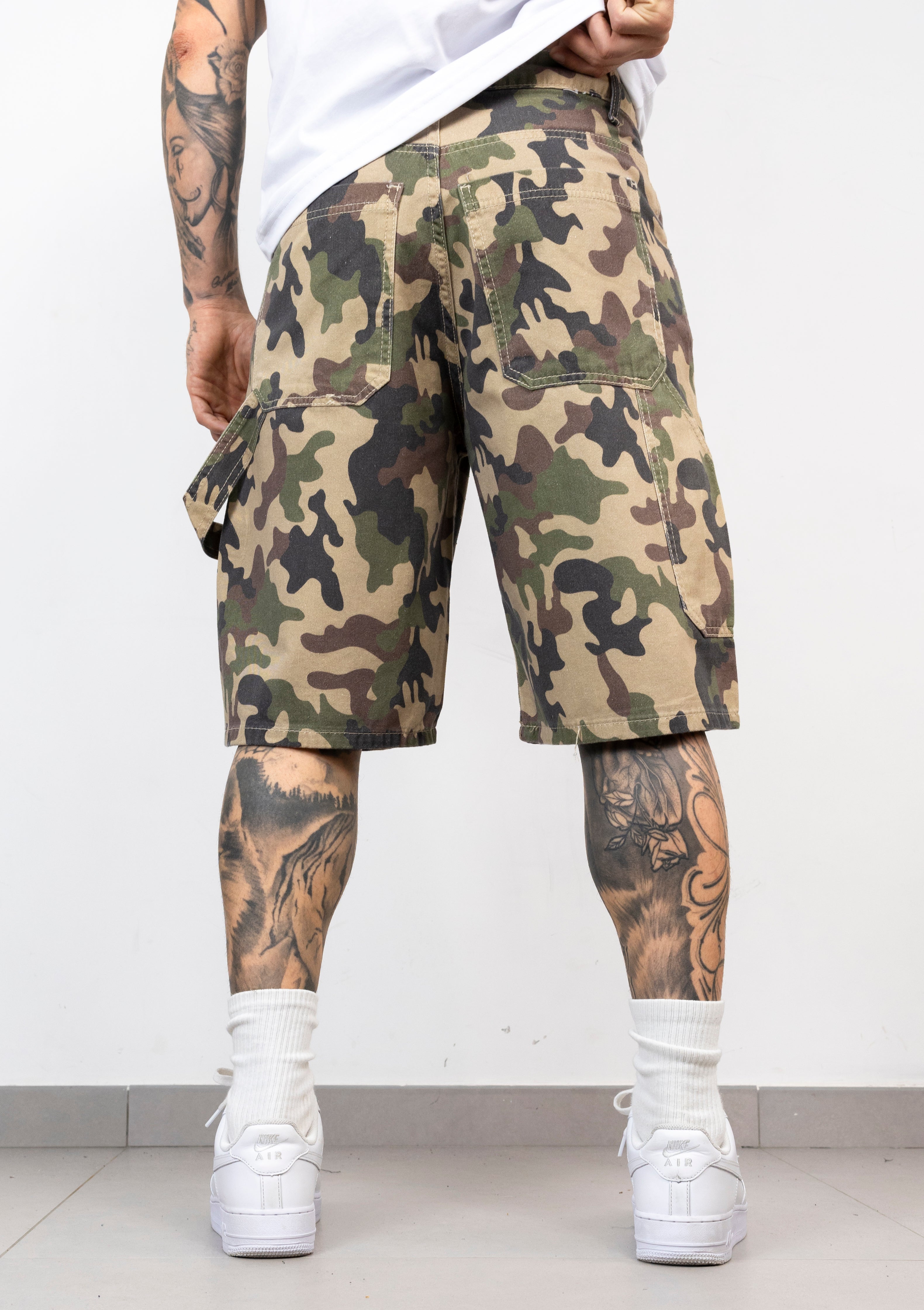 Bermuda Cargo Camouflage con Strass