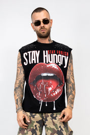 T-Shirt Smanicata Stay Hungry