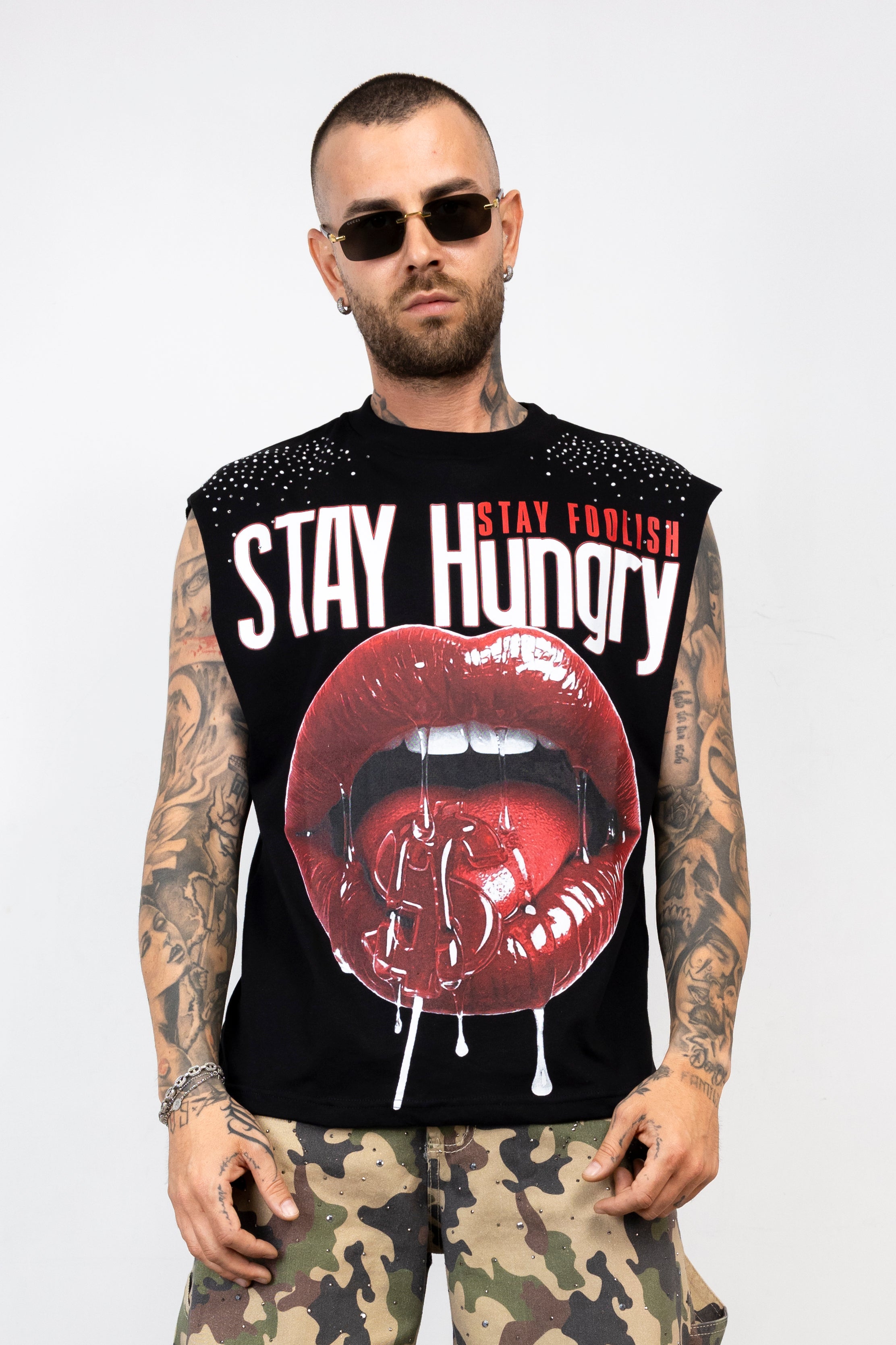 T-Shirt Smanicata Stay Hungry