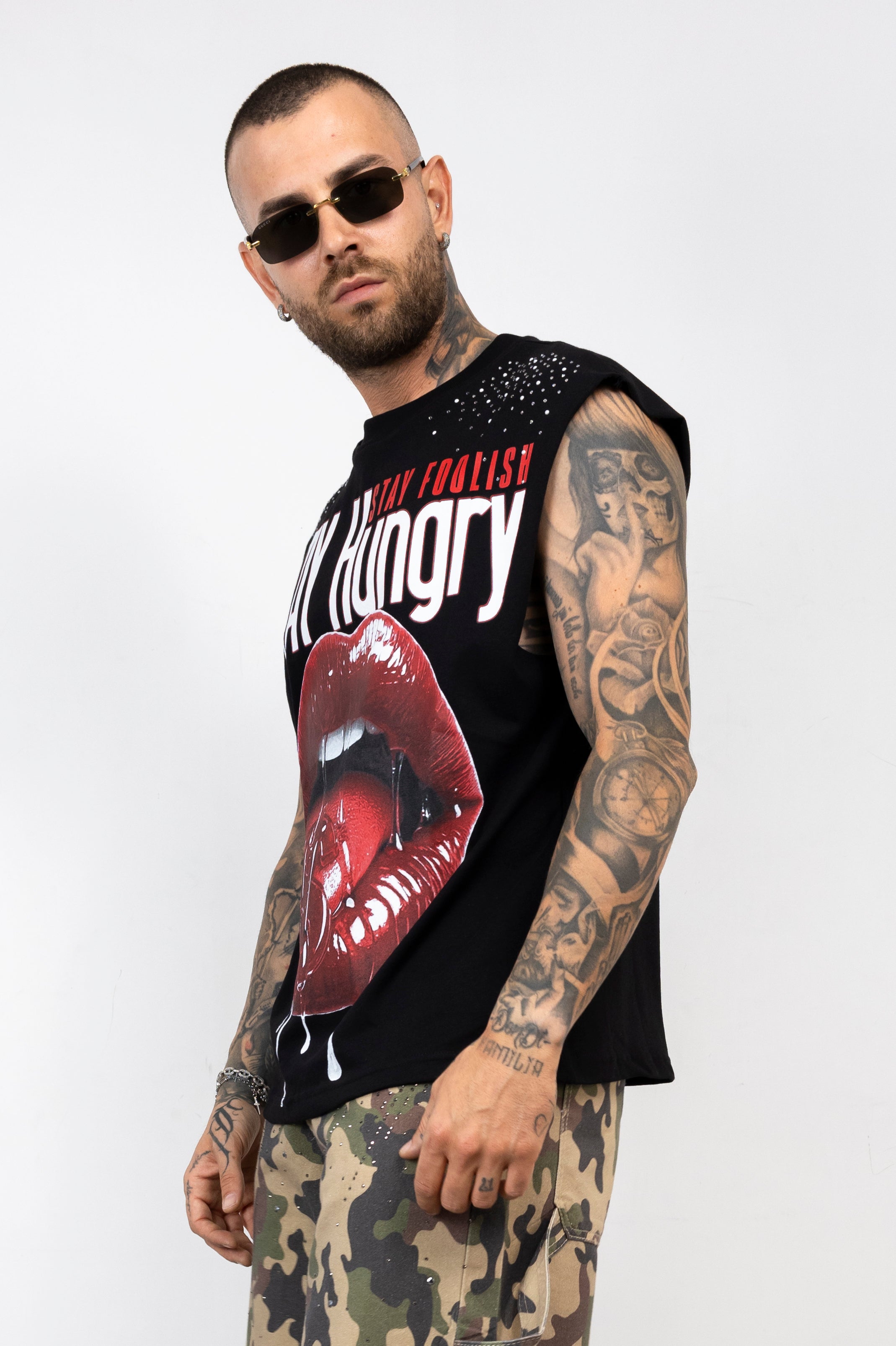 T-Shirt Smanicata Stay Hungry