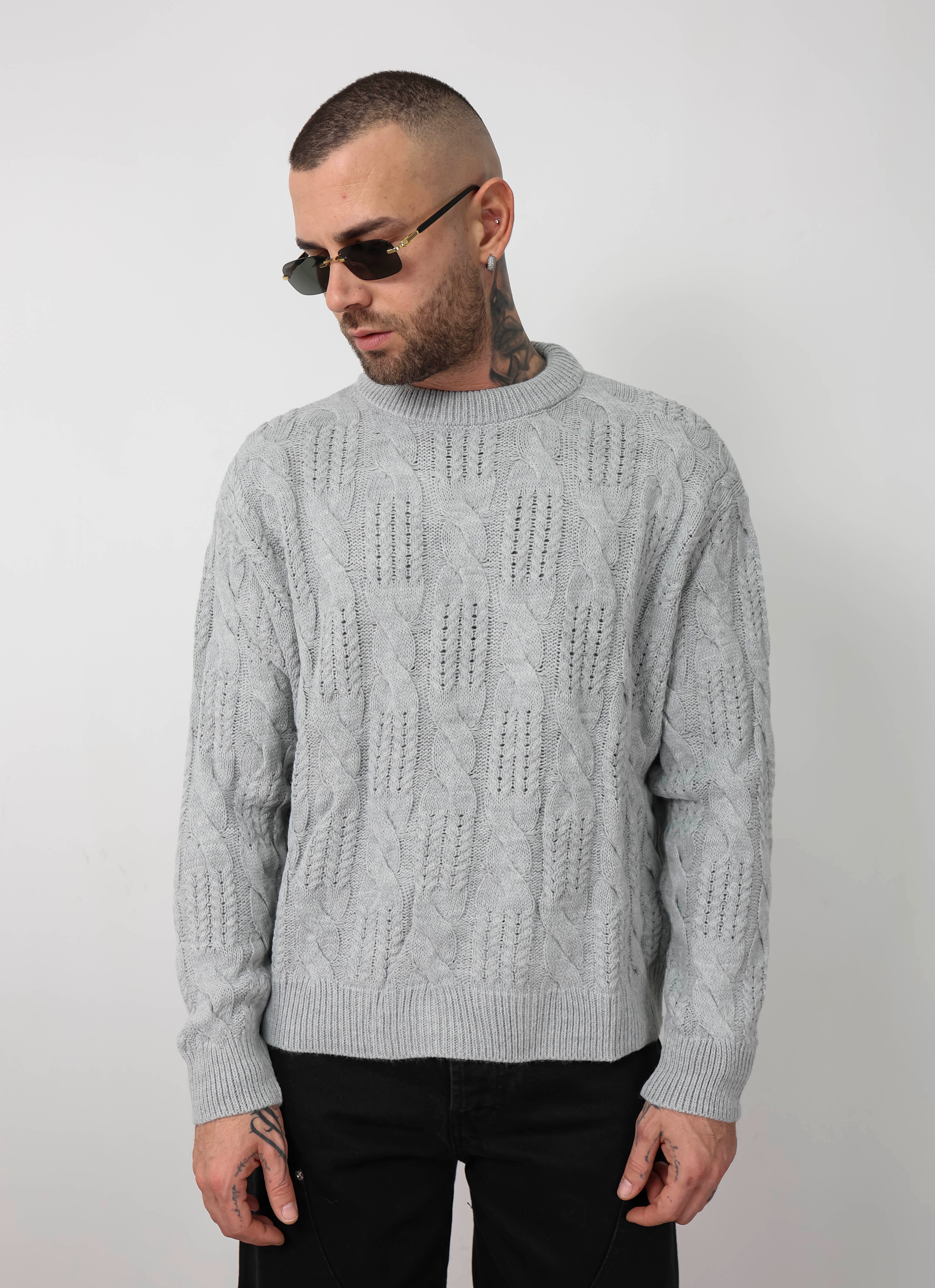 Pull regolar treccia