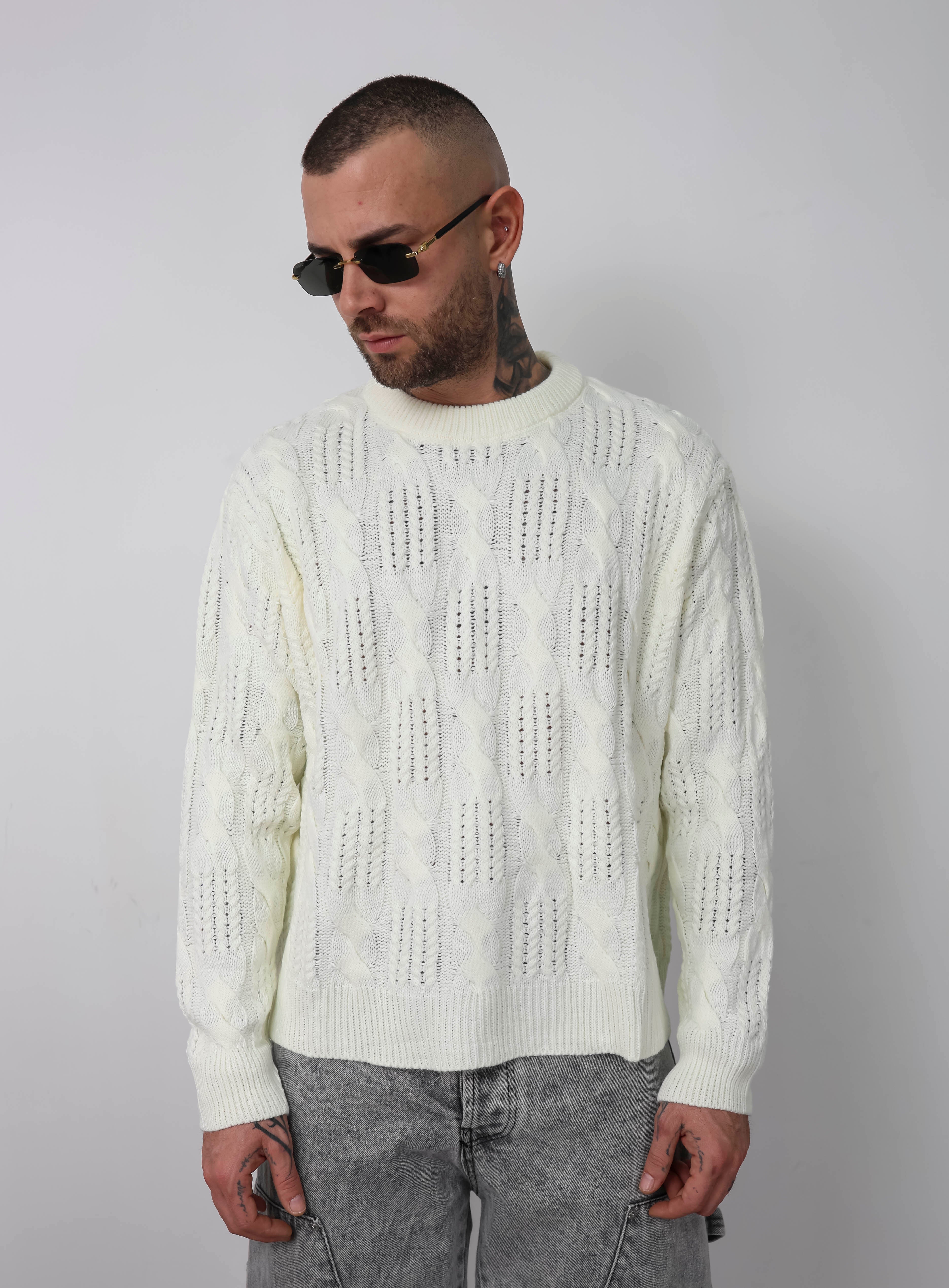 Pull regolar treccia