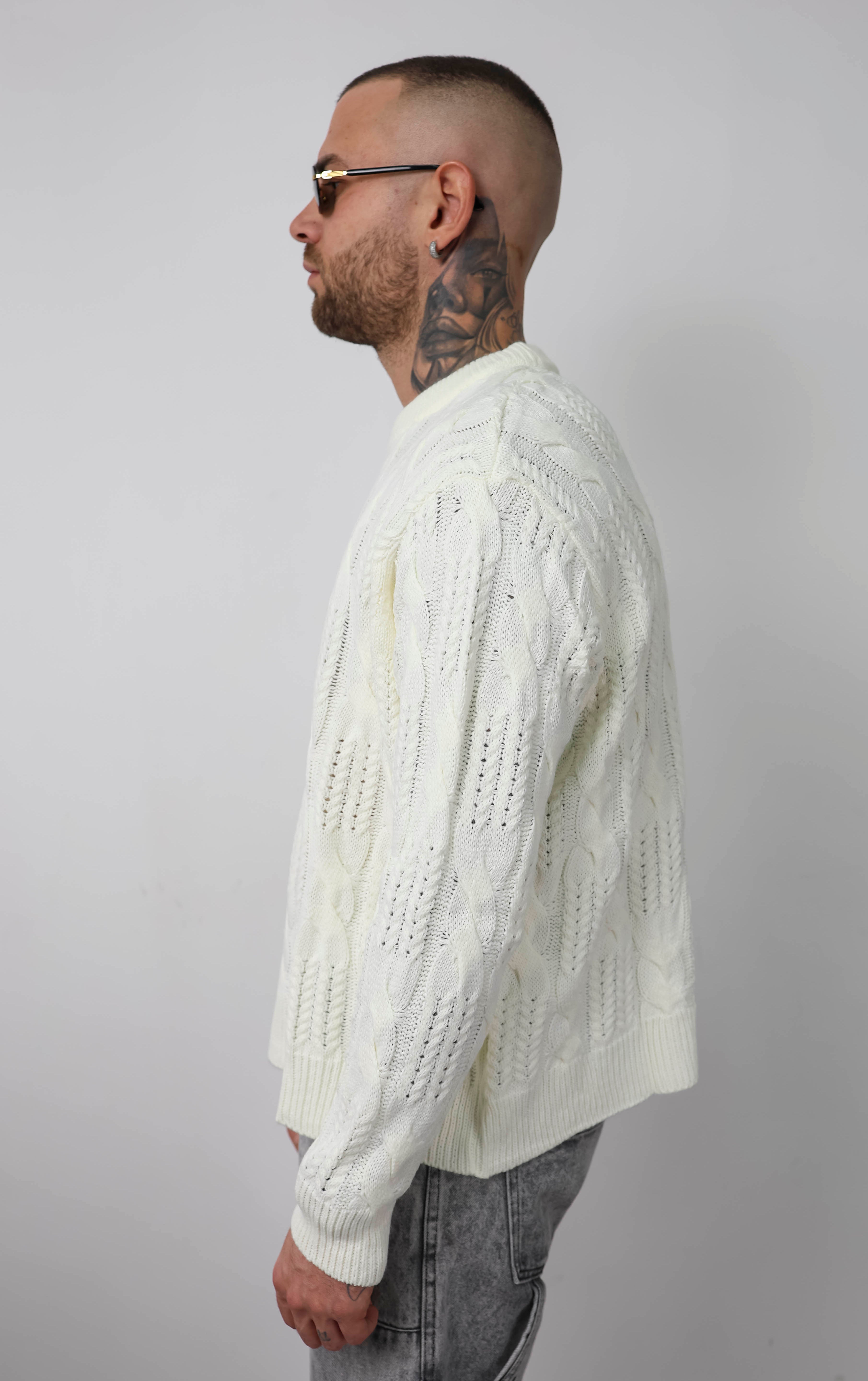 Pull regolar treccia