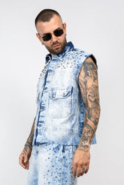 Coordinato Denim Studded Ice Wash