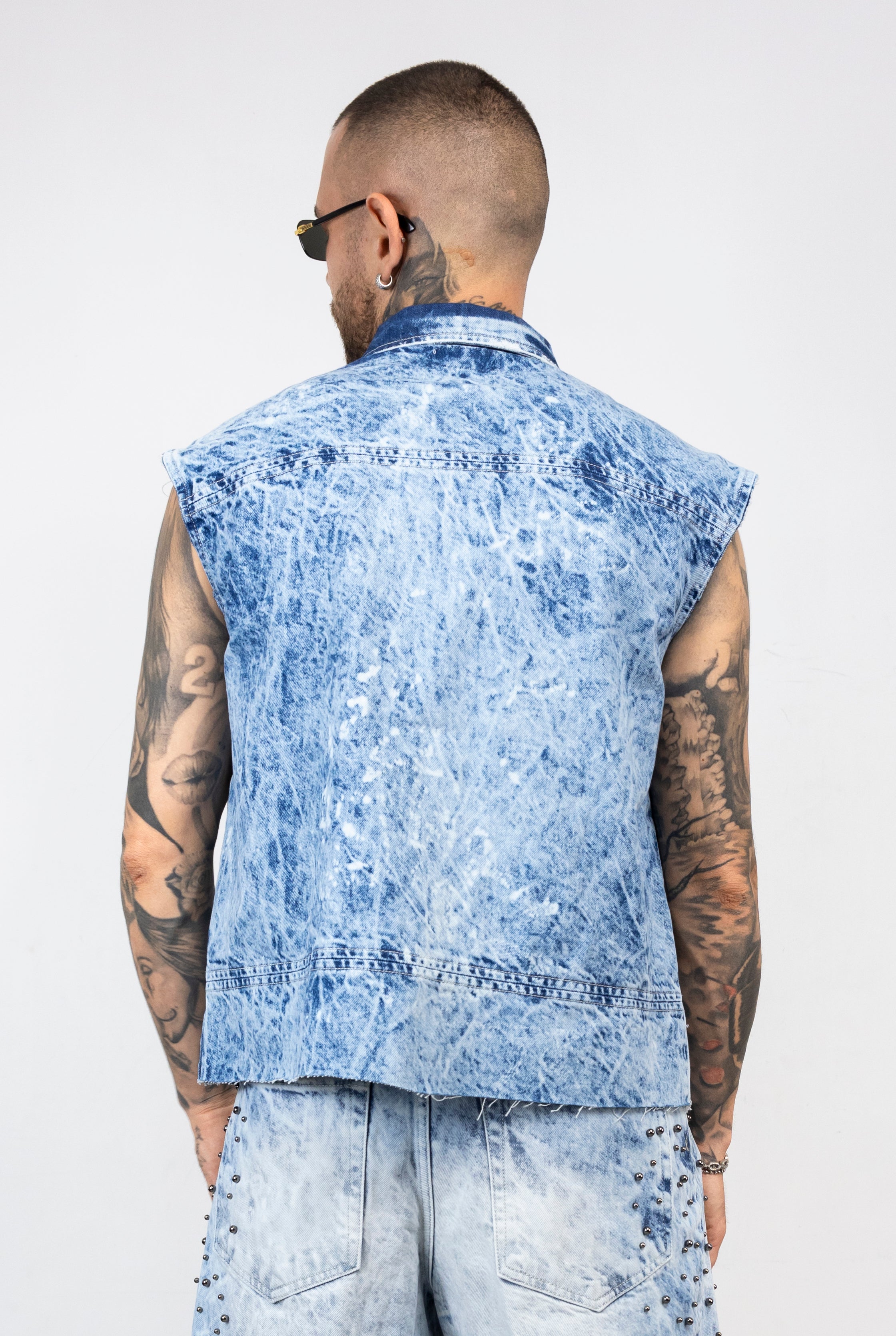 Coordinato Denim Studded Ice Wash