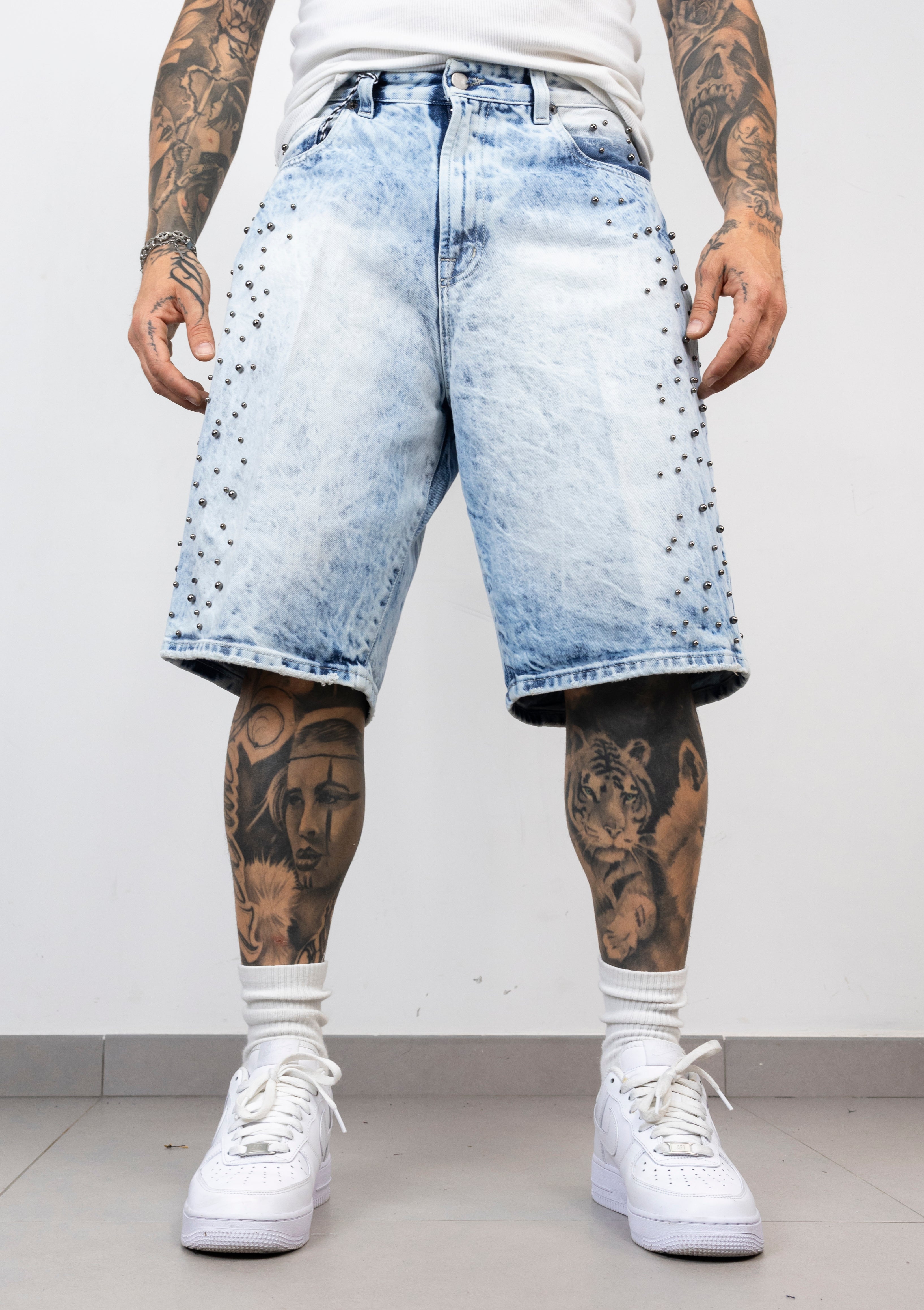 Coordinato Denim Studded Ice Wash