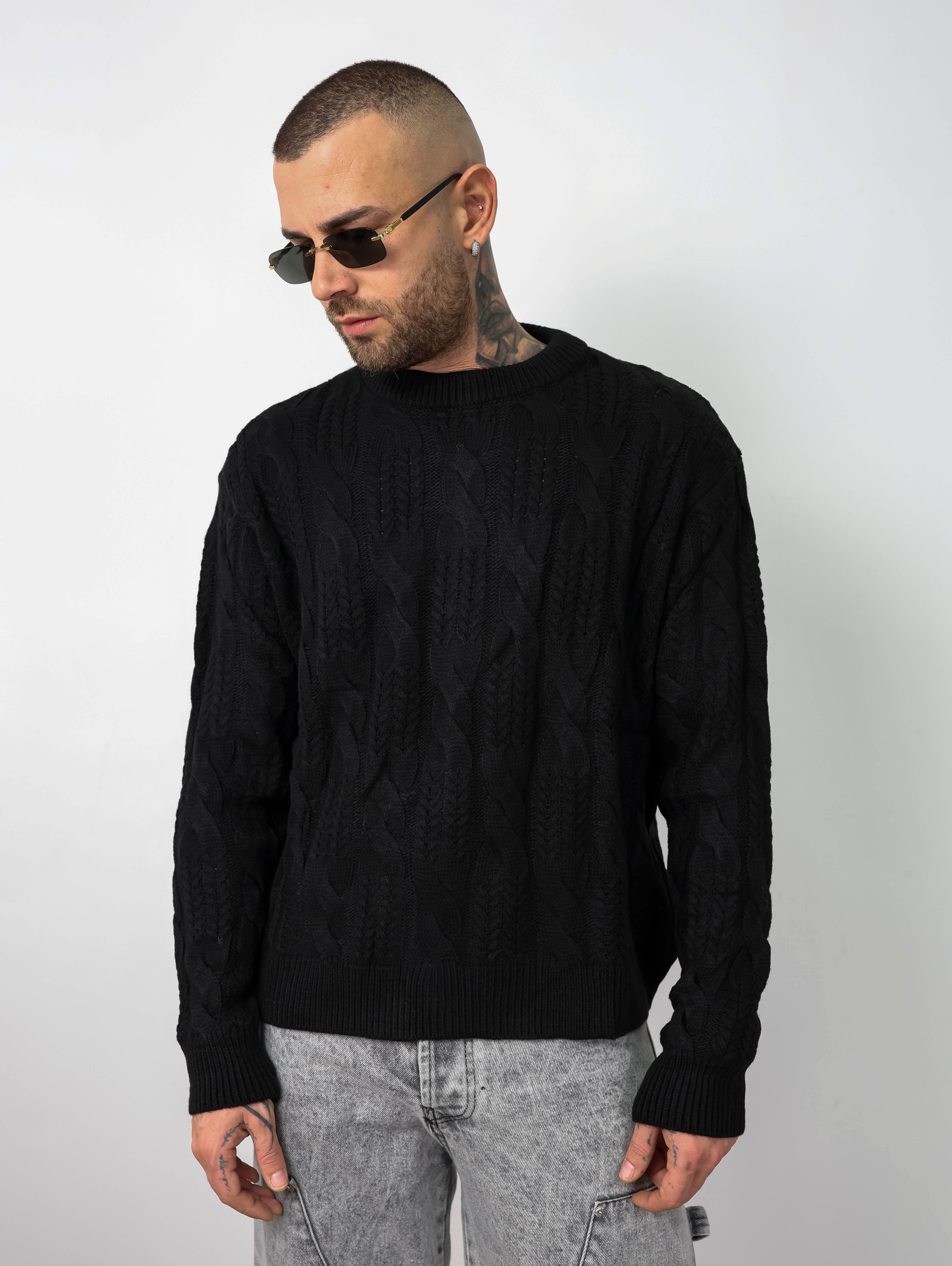 Pull regolar treccia