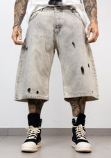 Bermuda Denim Oversize Paint Splash