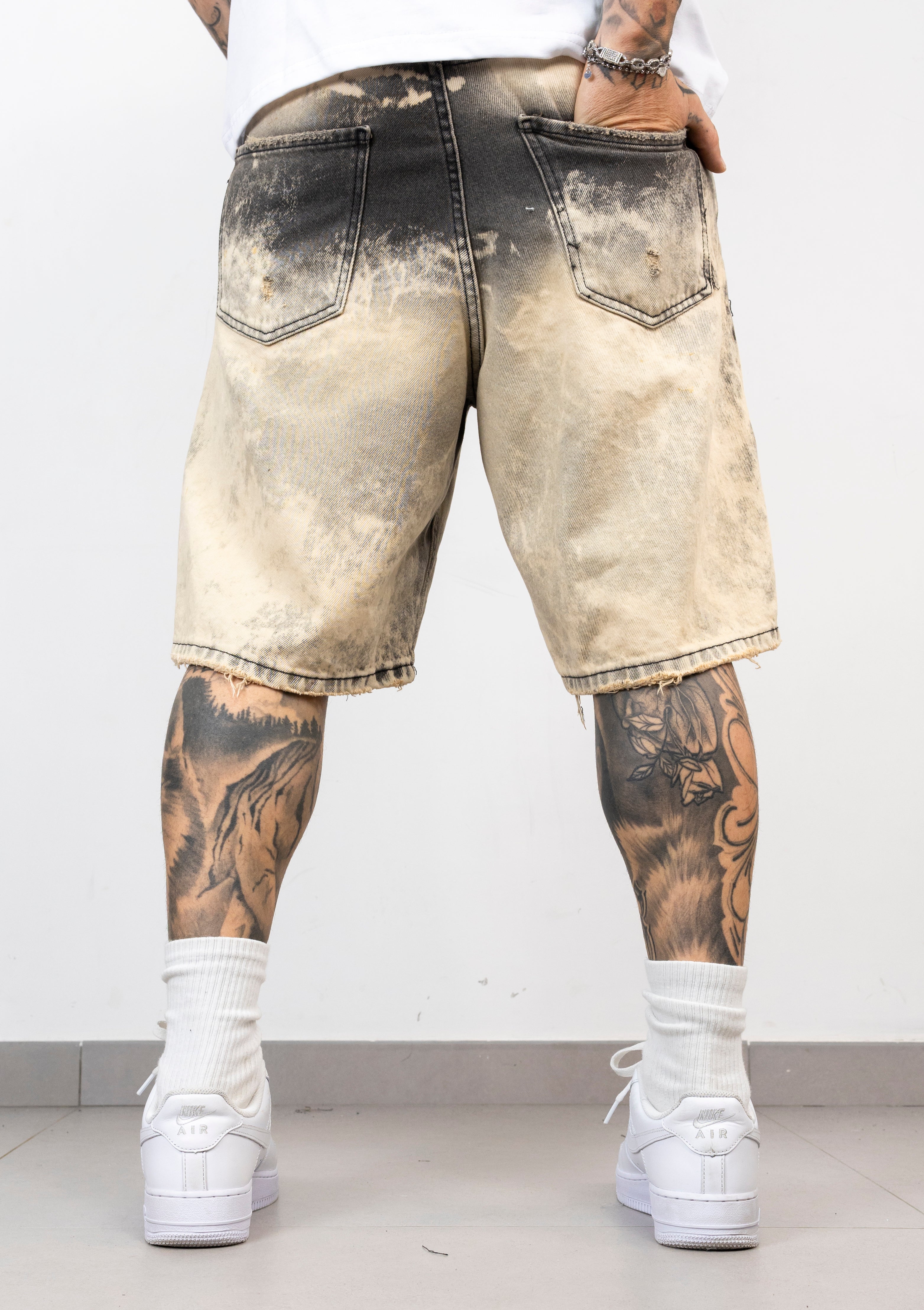 Bermuda Denim Effetto Vintage Destroyed