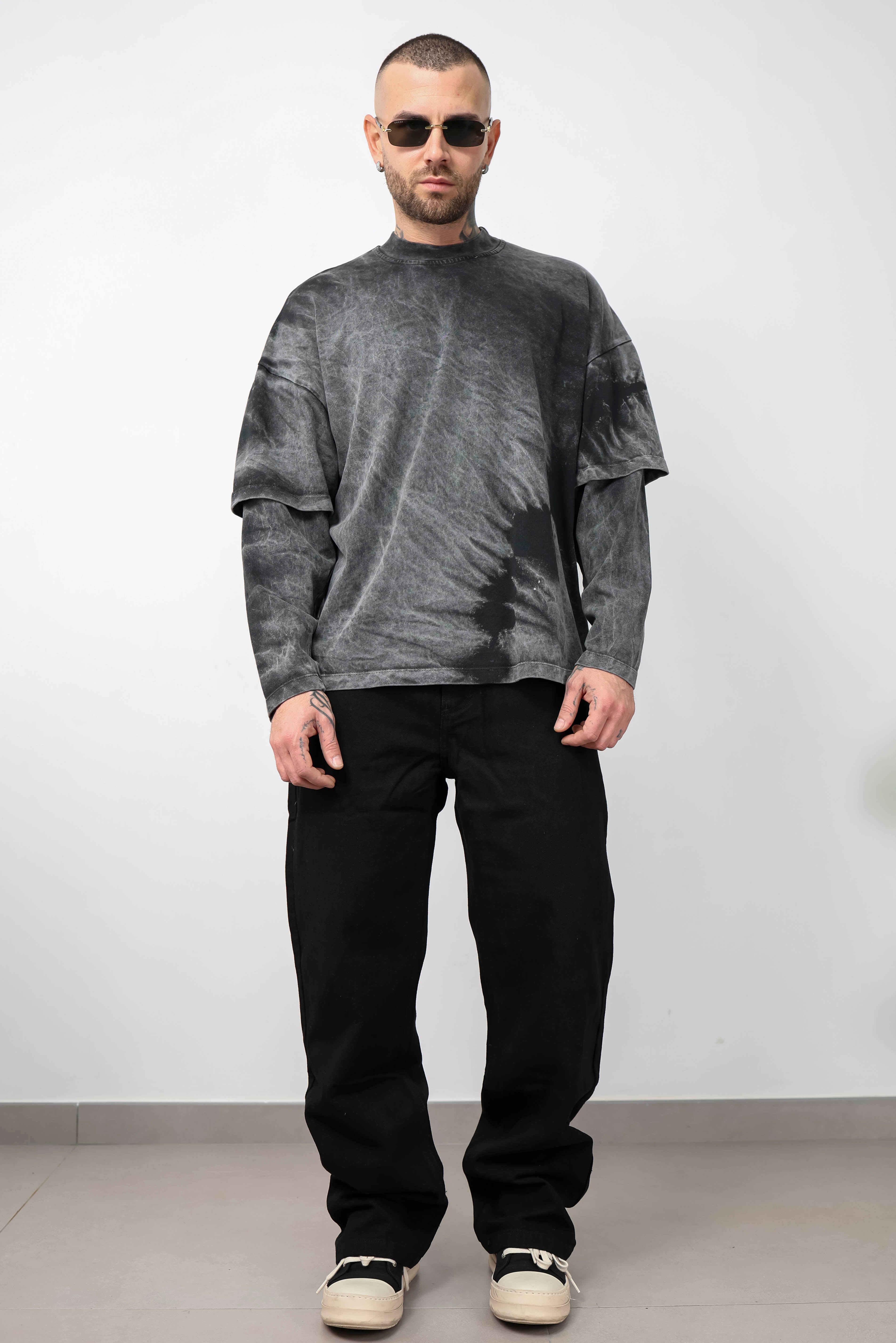 T-shirt double long sleeve lv legature