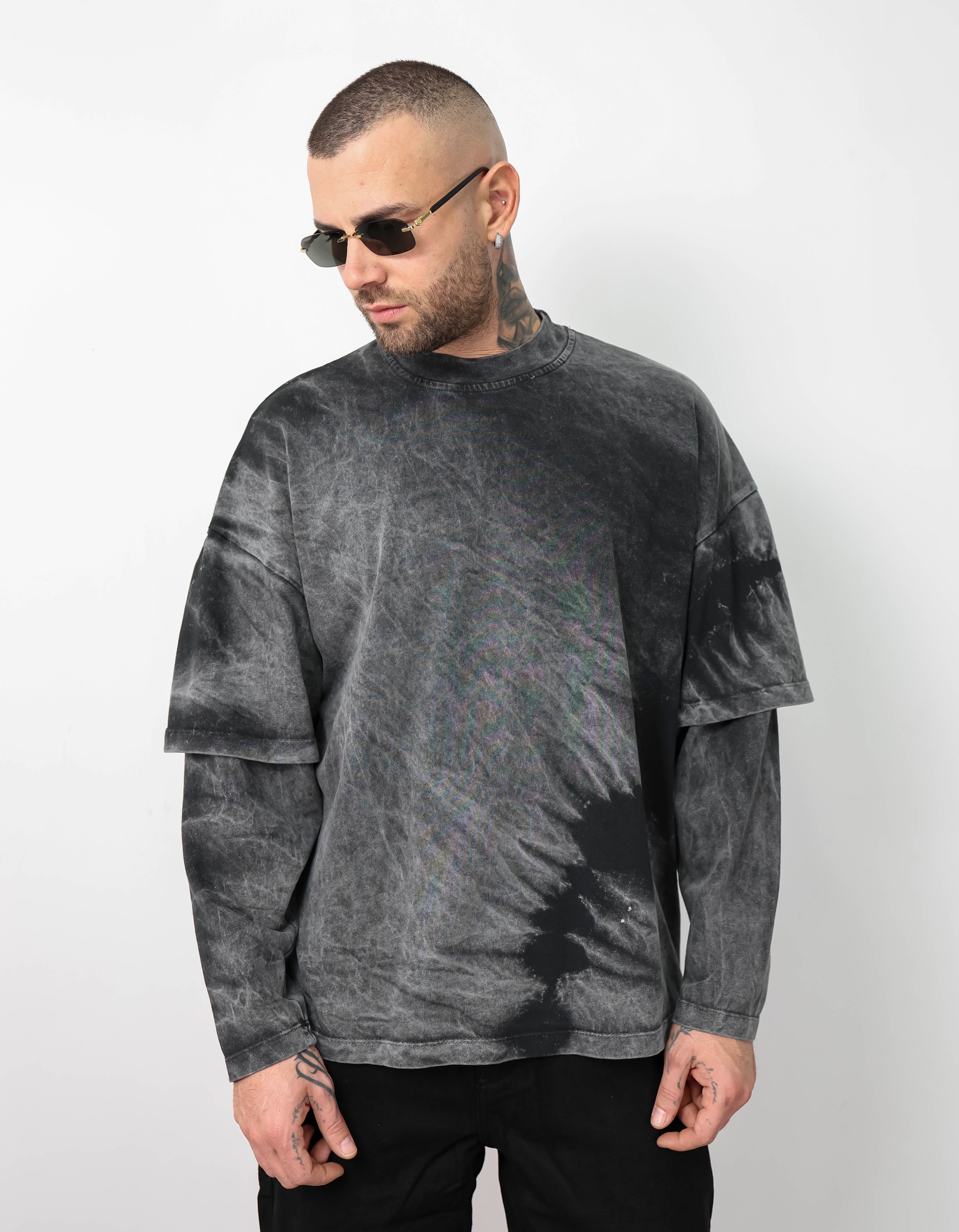 T-shirt double long sleeve lv legature