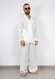 Coordinato in Lino Kimono