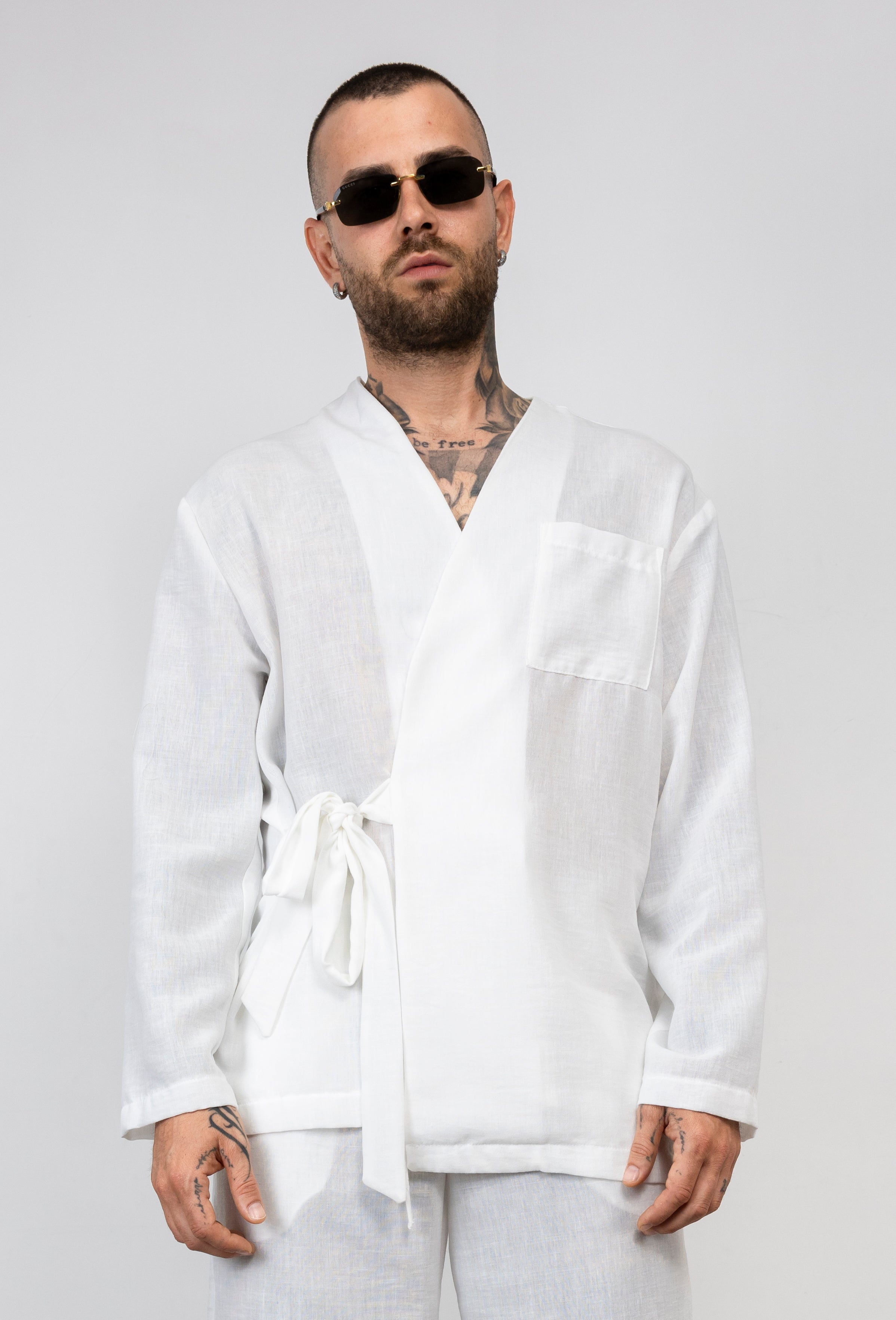 Coordinato in Lino Kimono