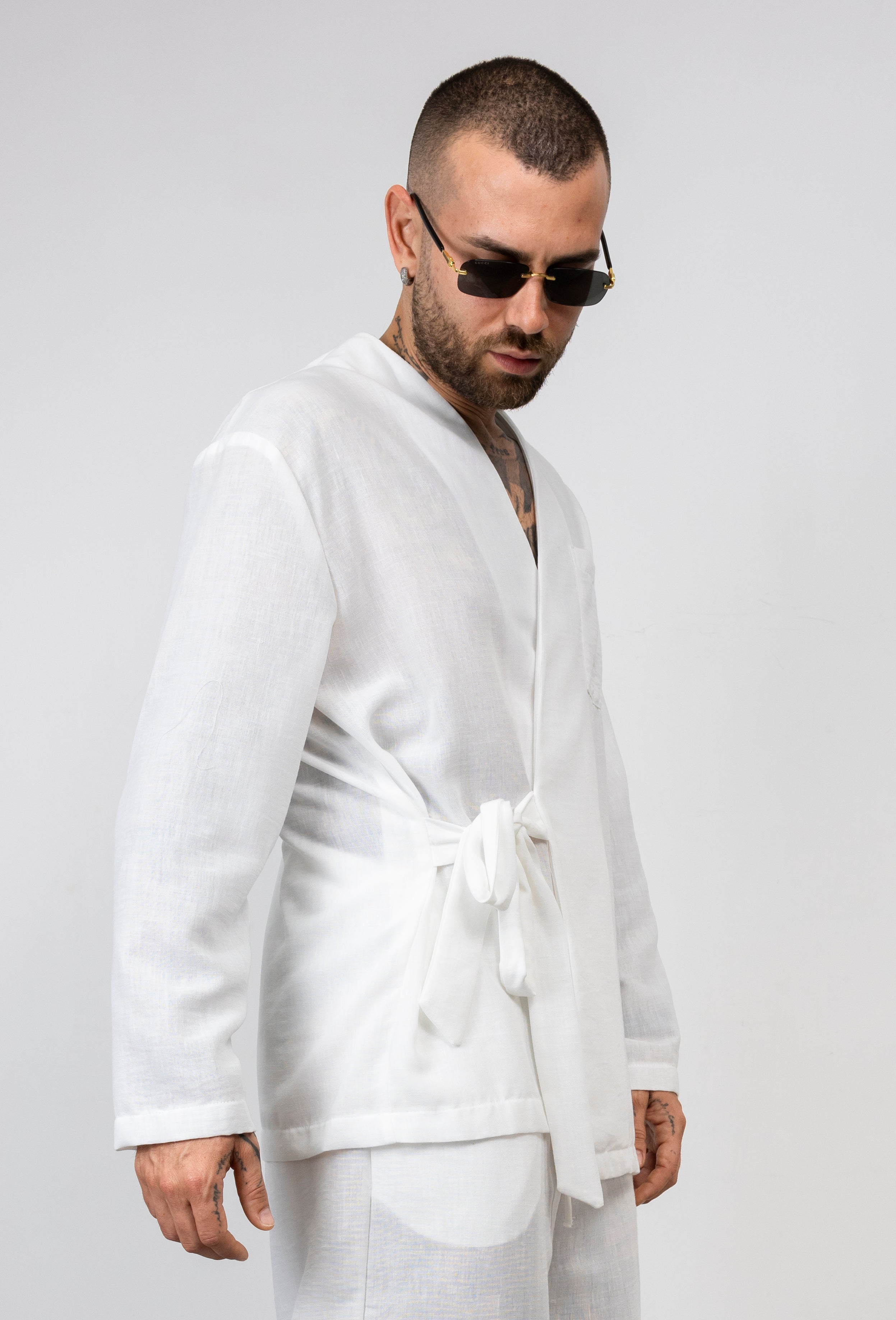 Coordinato in Lino Kimono