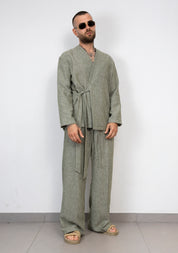 Coordinato in Lino Kimono