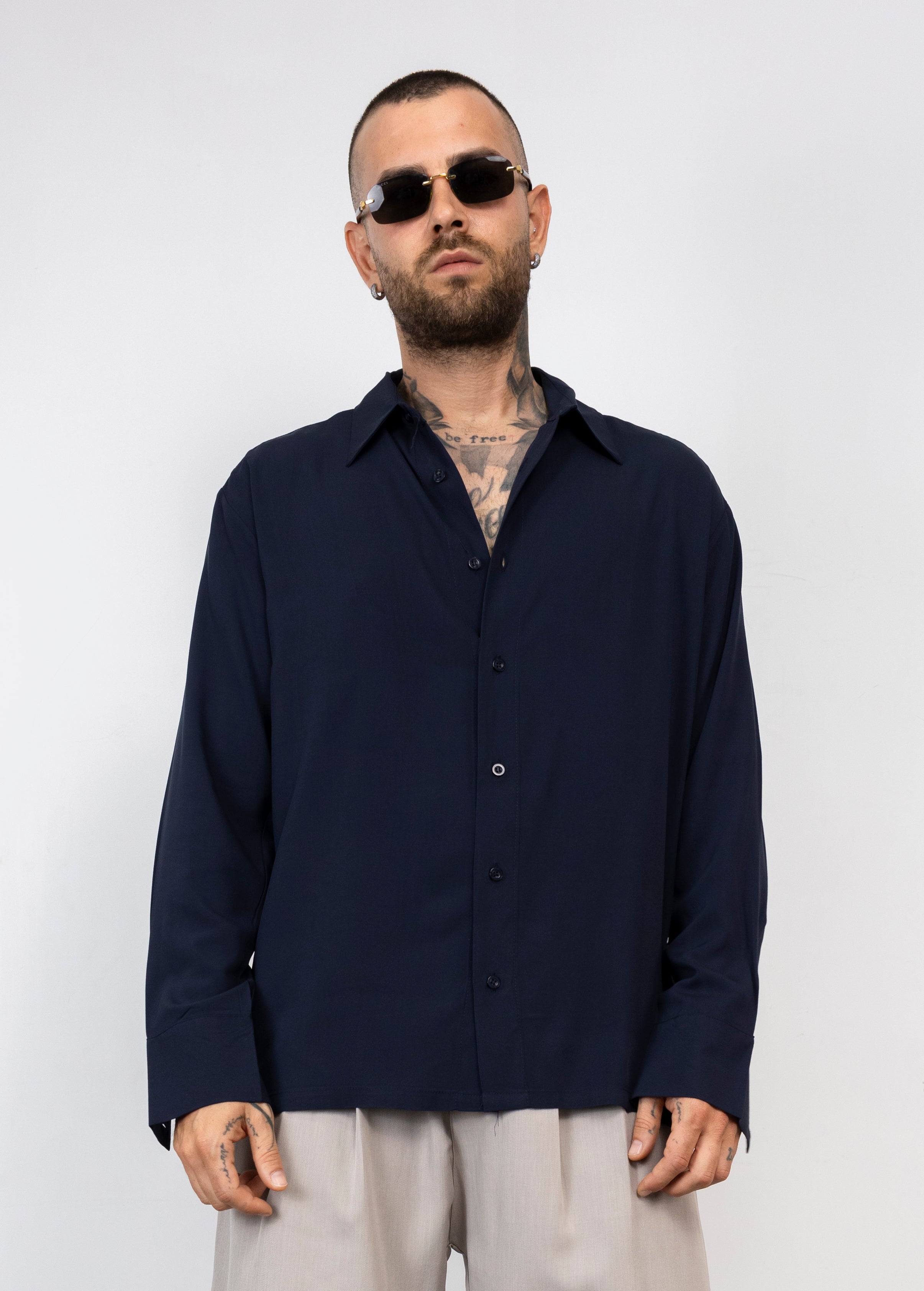 Camicia viscosa Relaxed Fit