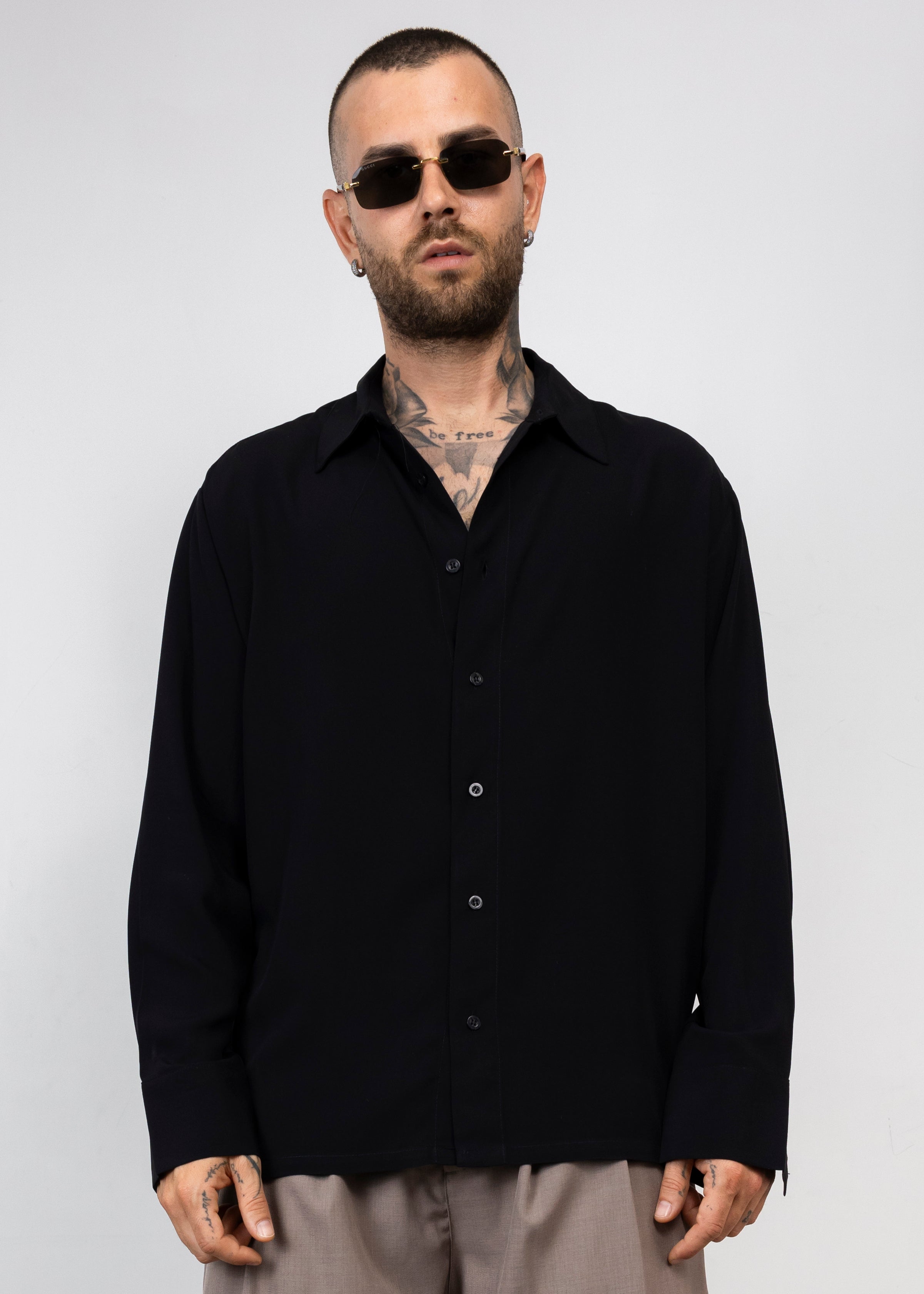 Camicia viscosa Relaxed Fit
