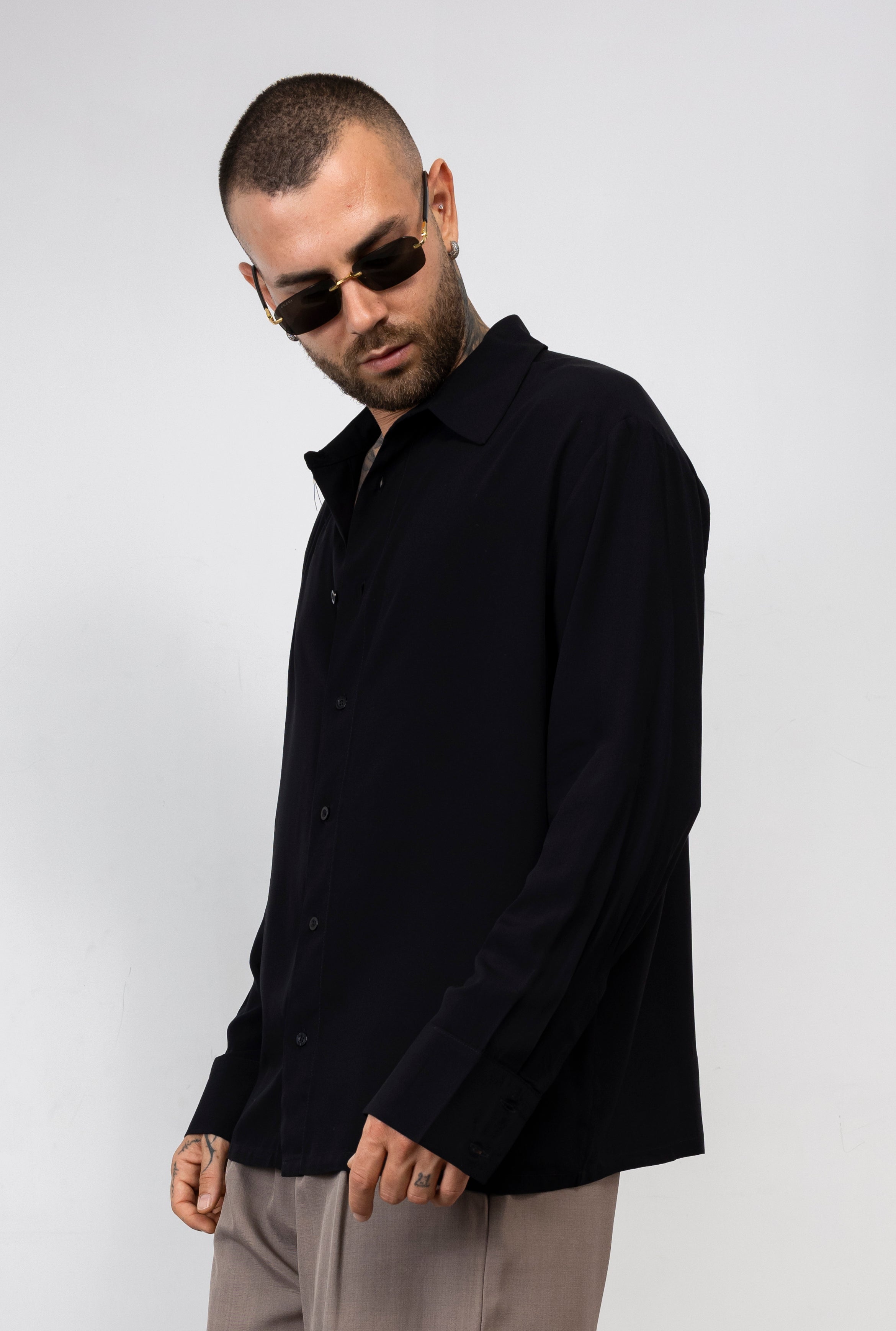Camicia viscosa Relaxed Fit