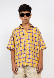 Camicia a Quadri junior con Strass